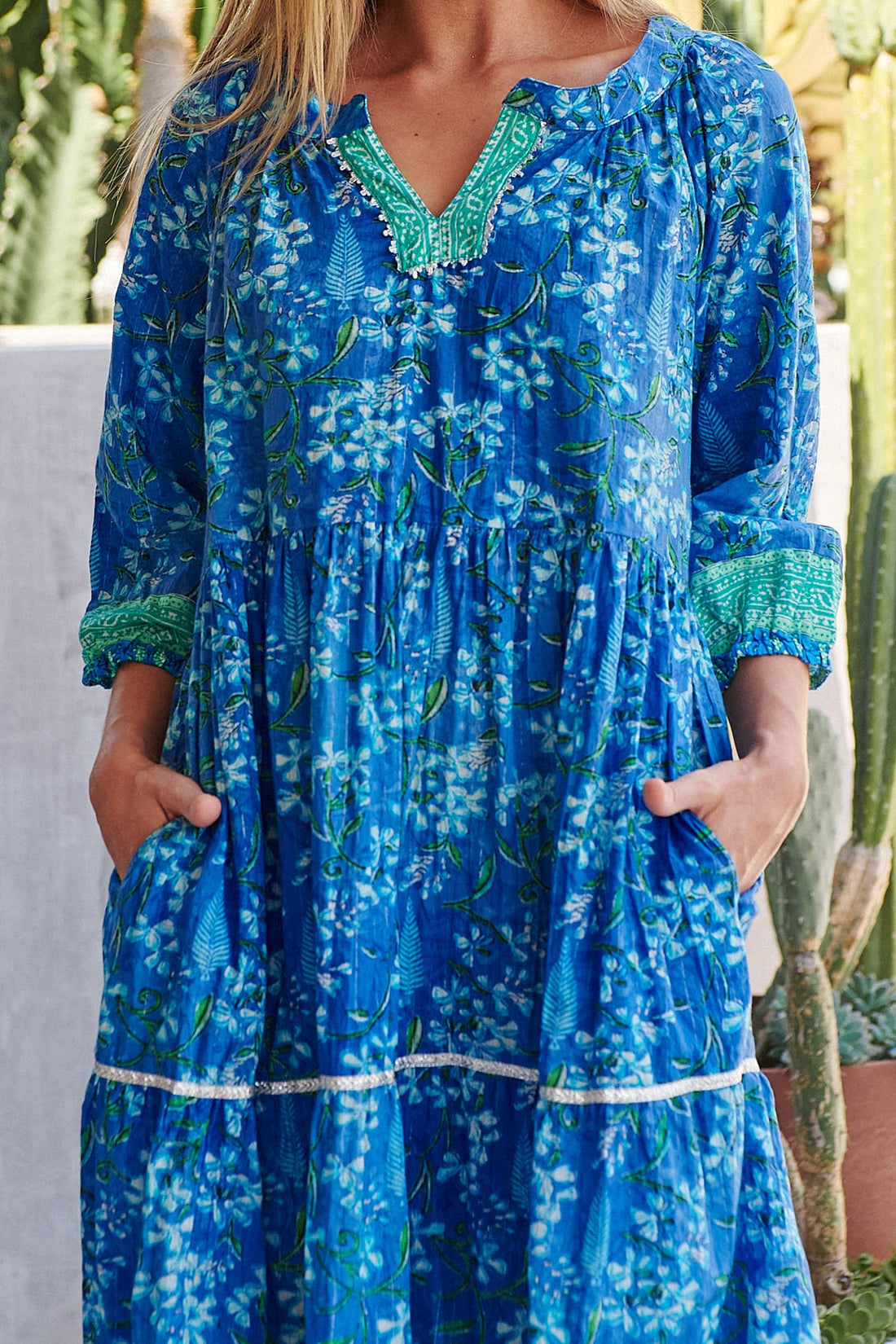 Eloise Dress - Blue/Green - SALE