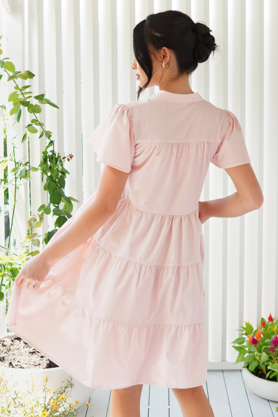 Emma Cotton Dress - Soft Pink