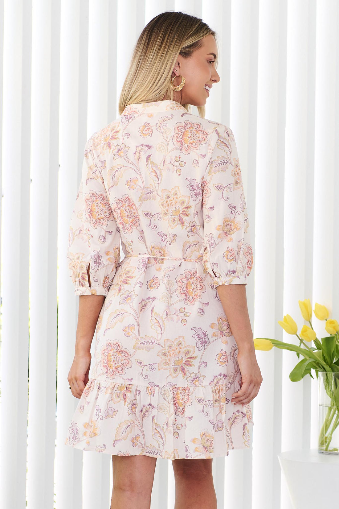 Emmy Cotton Dress - Pink
