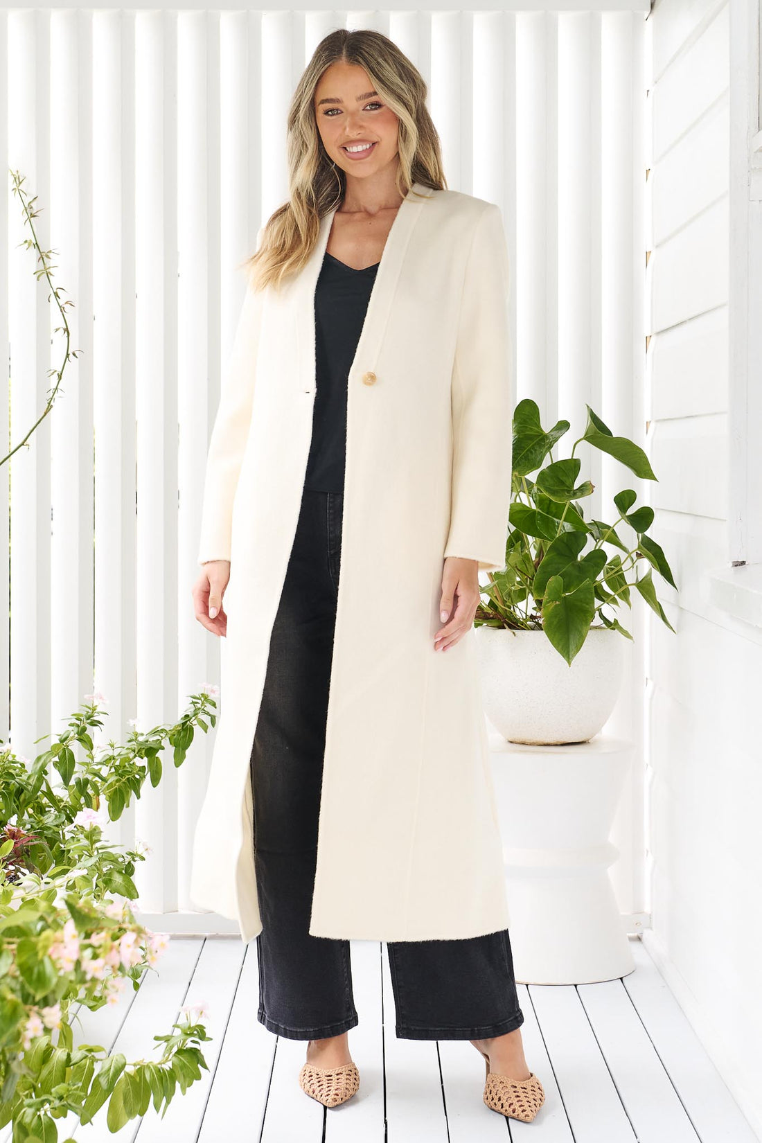 LAUREN WOOL COAT - IVORY