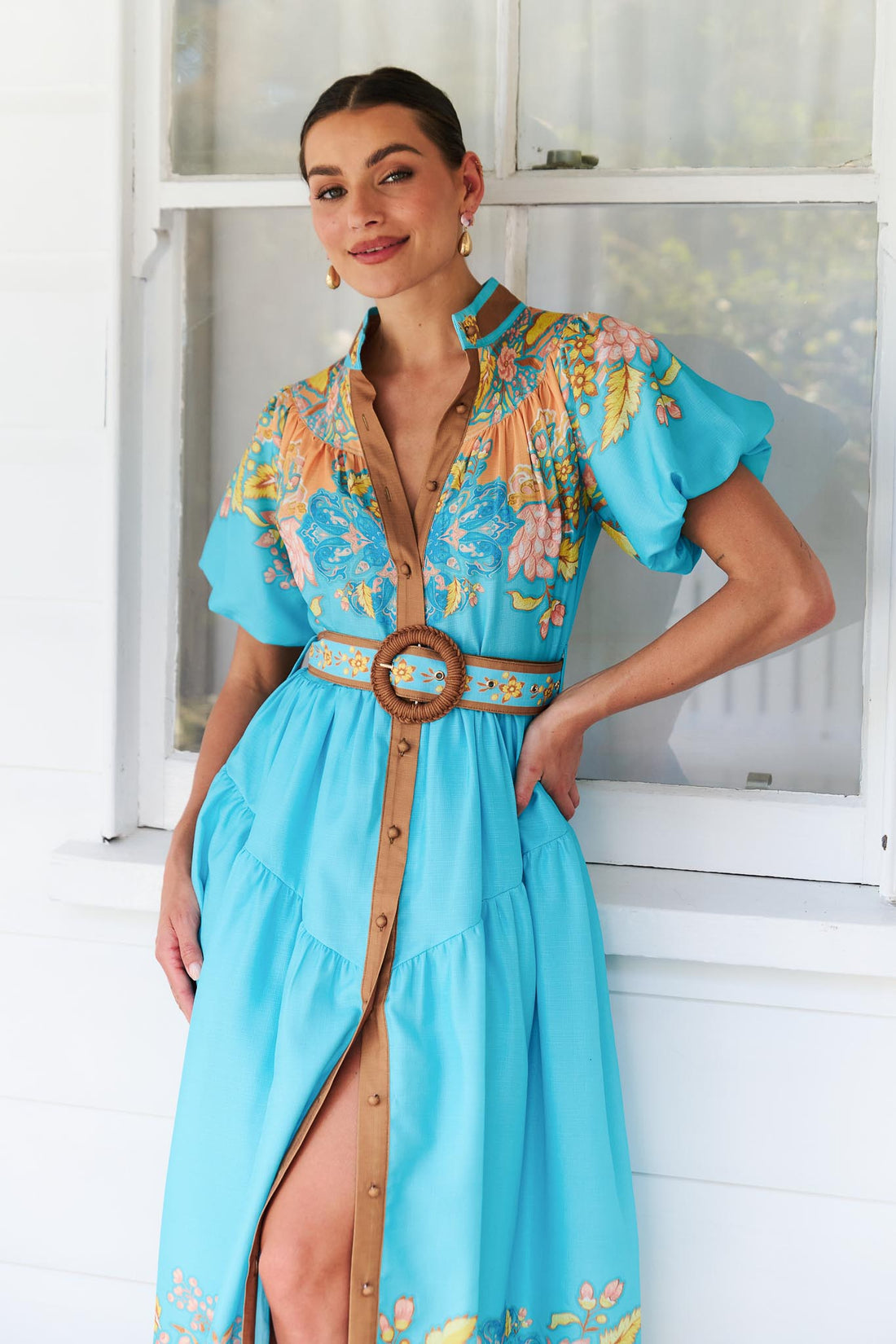 Gia Soho Maxi Dress - Aqua - EXCLUSIVE