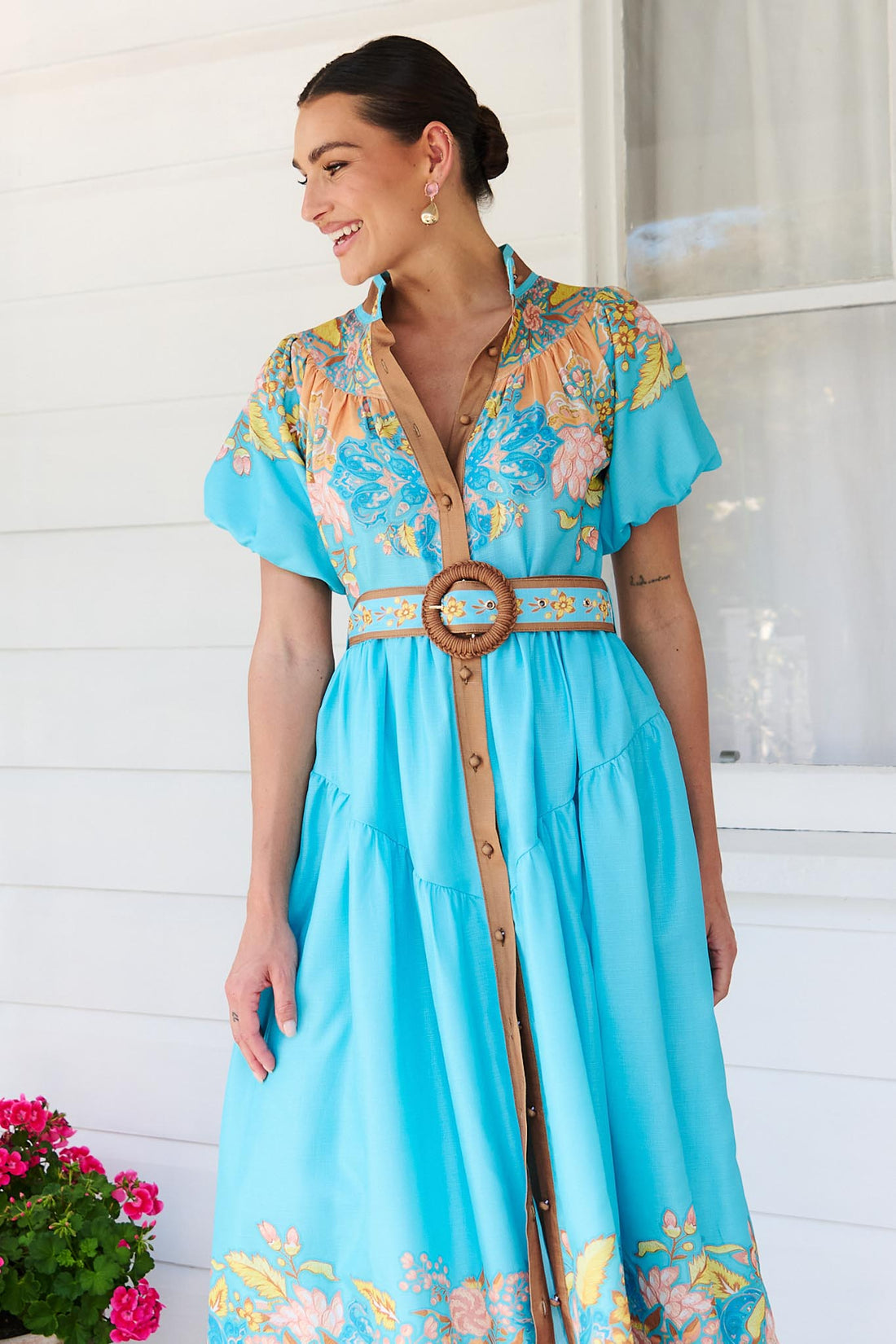 Gia Soho Maxi Dress - Aqua - EXCLUSIVE