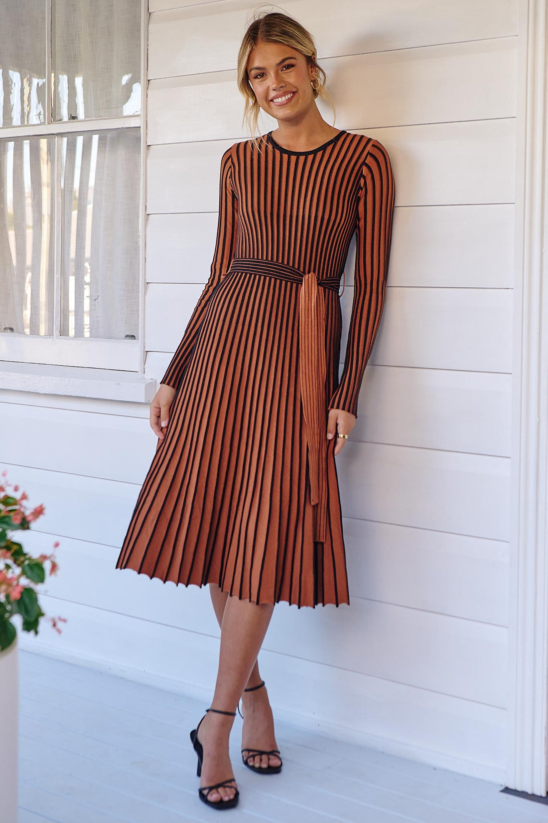 Gisele Knit Dress - Rust