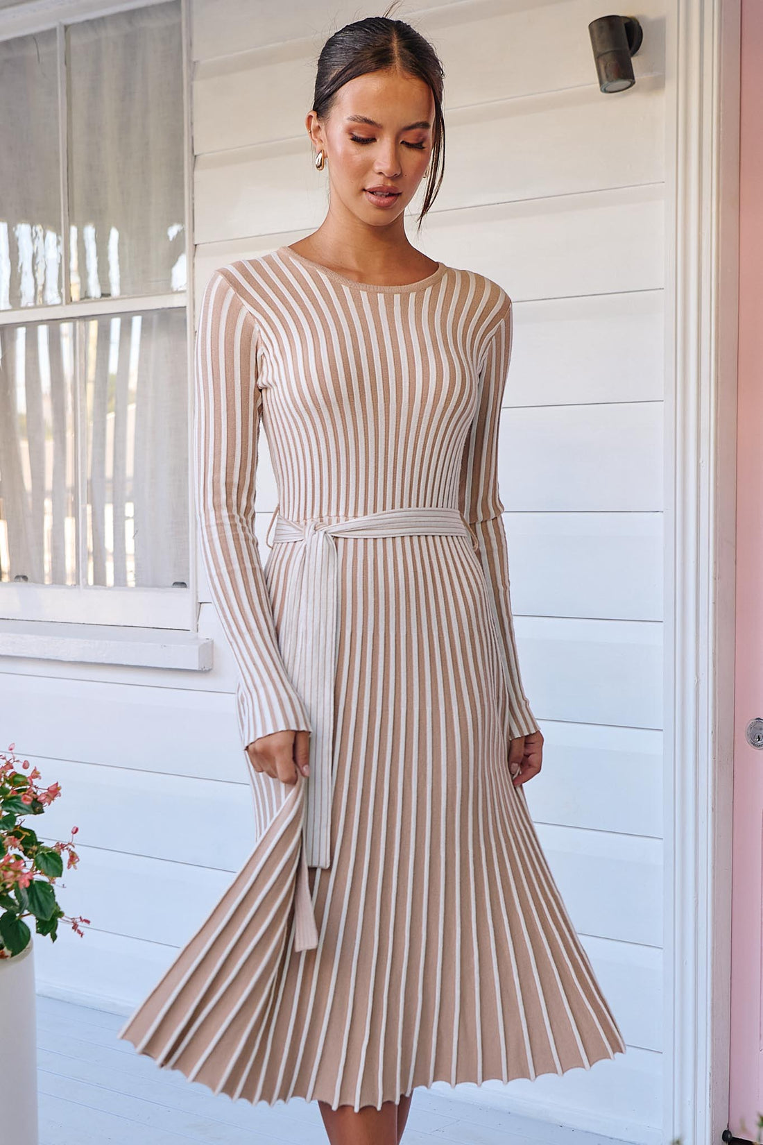 Gisele Knit Dress - Cream - FINAL SALE