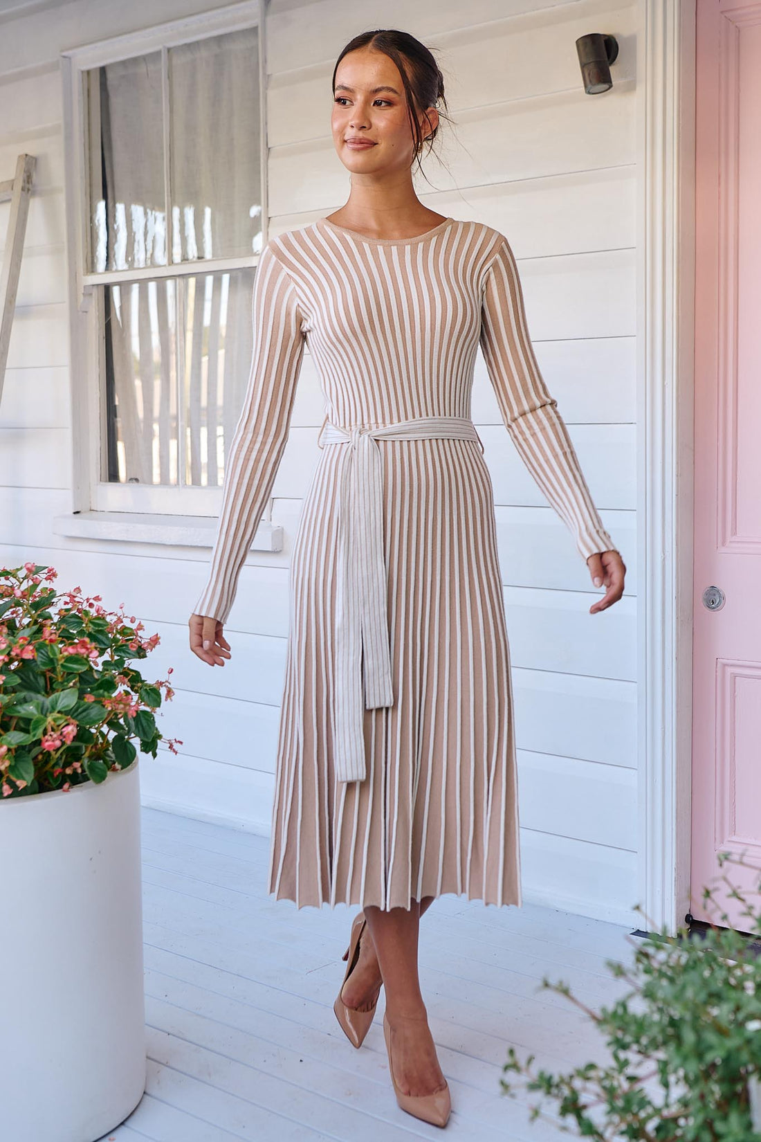 Gisele Knit Dress - Cream - FINAL SALE