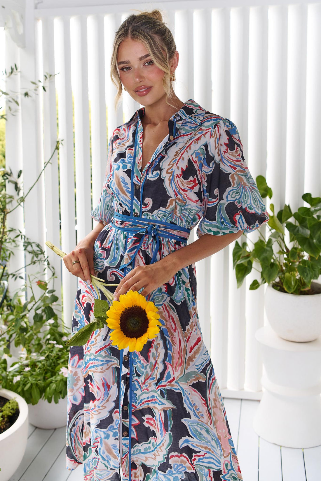 Greta Midi Dress - Black