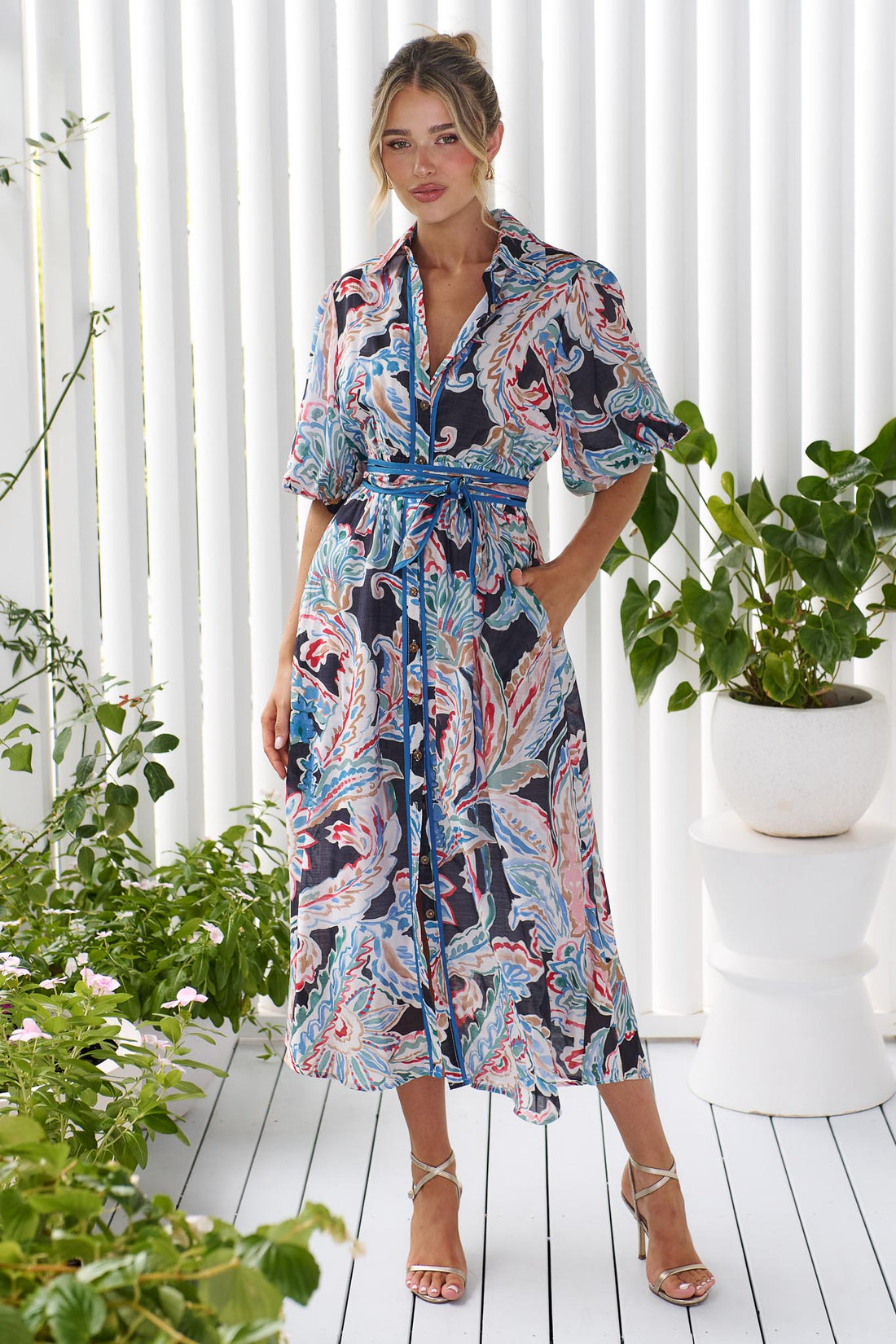 Greta Midi Dress - Black