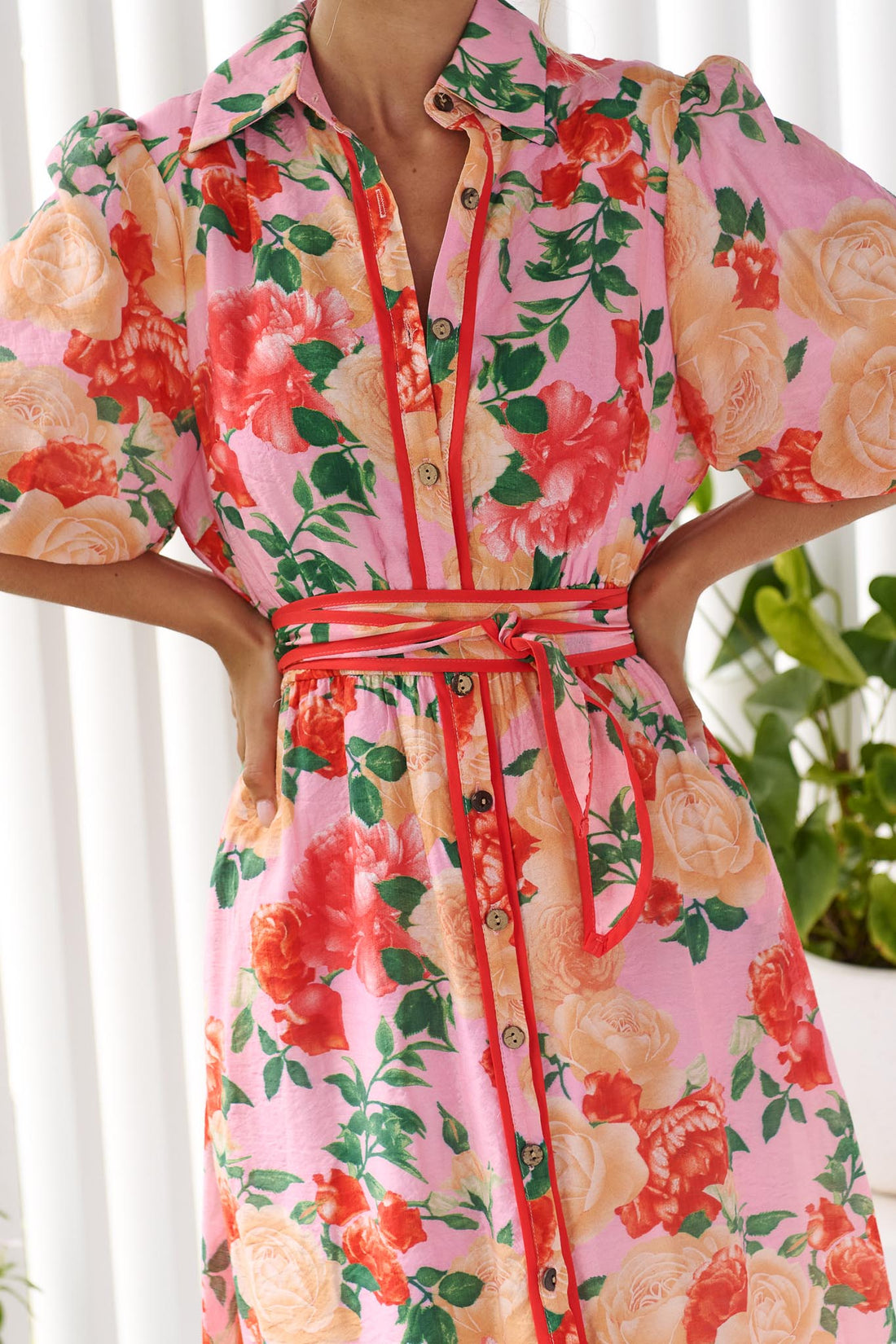 Greta Midi Dress - Pink