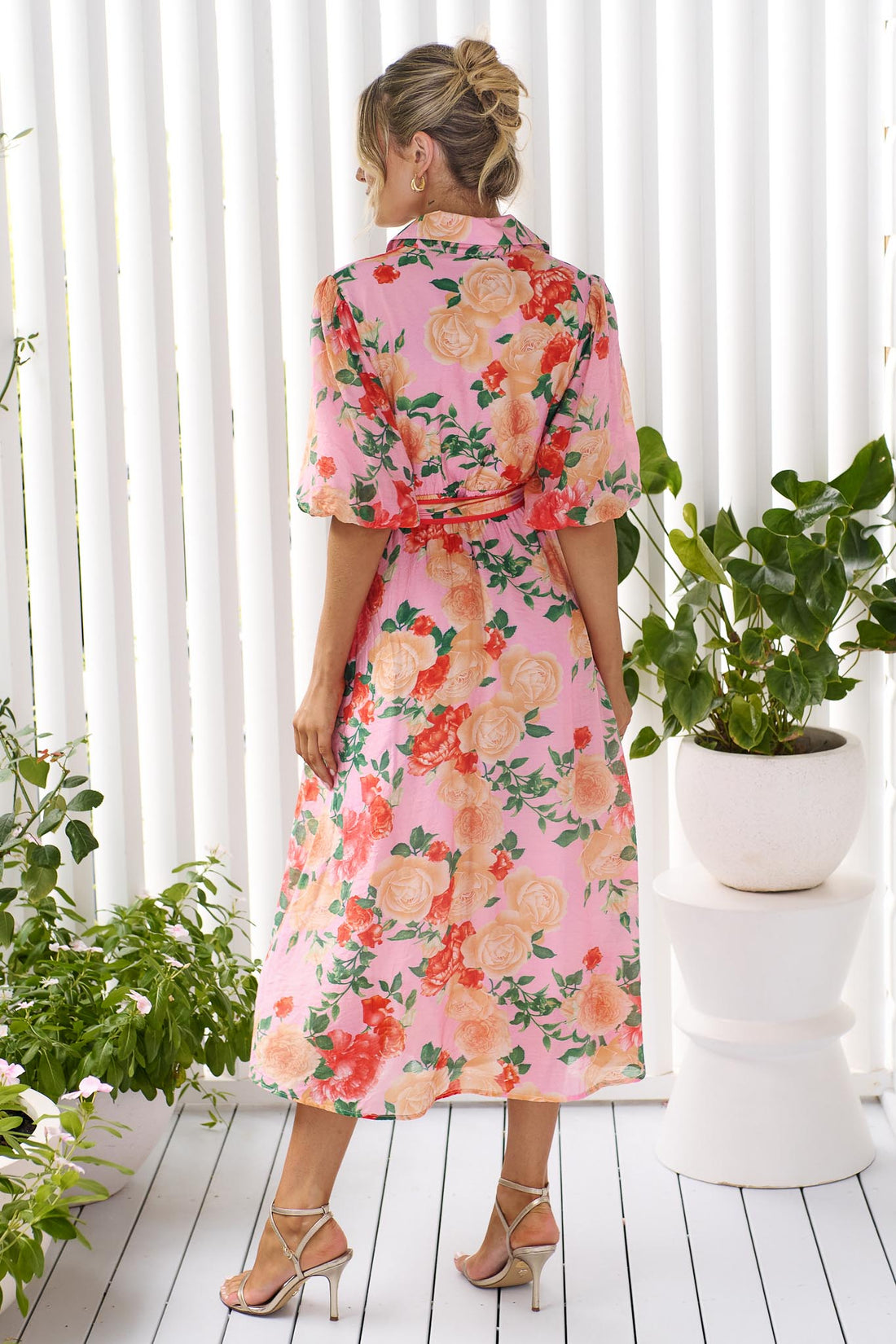 Greta Midi Dress - Pink