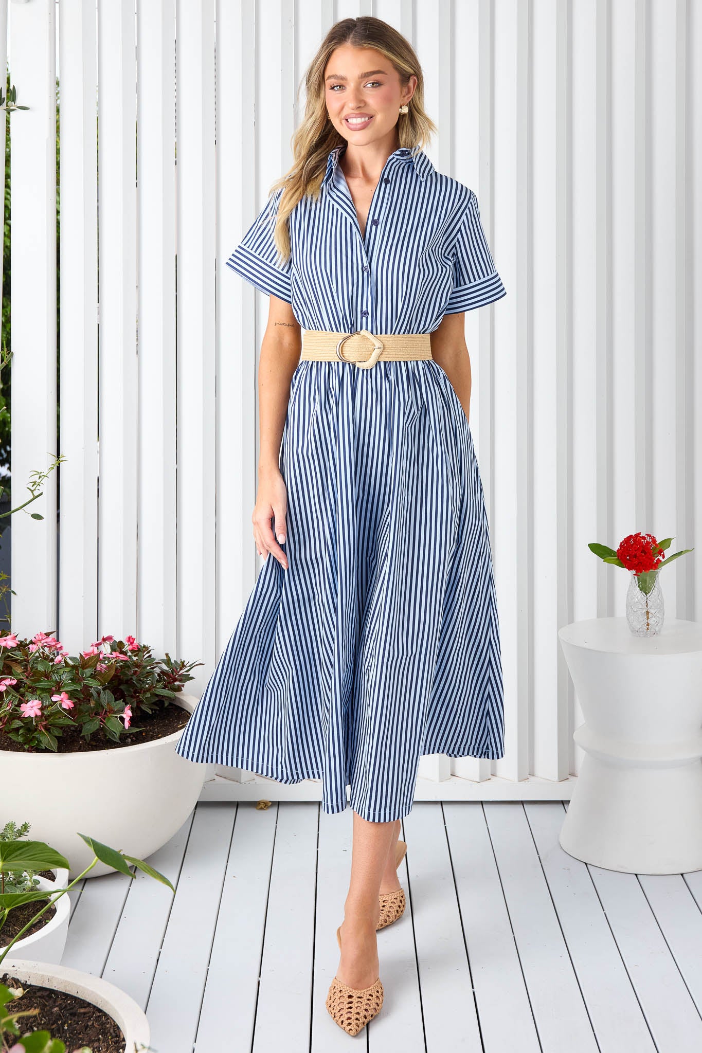 Hailey Shirt Dress - Navy - SALE – minnie + MAXXIE