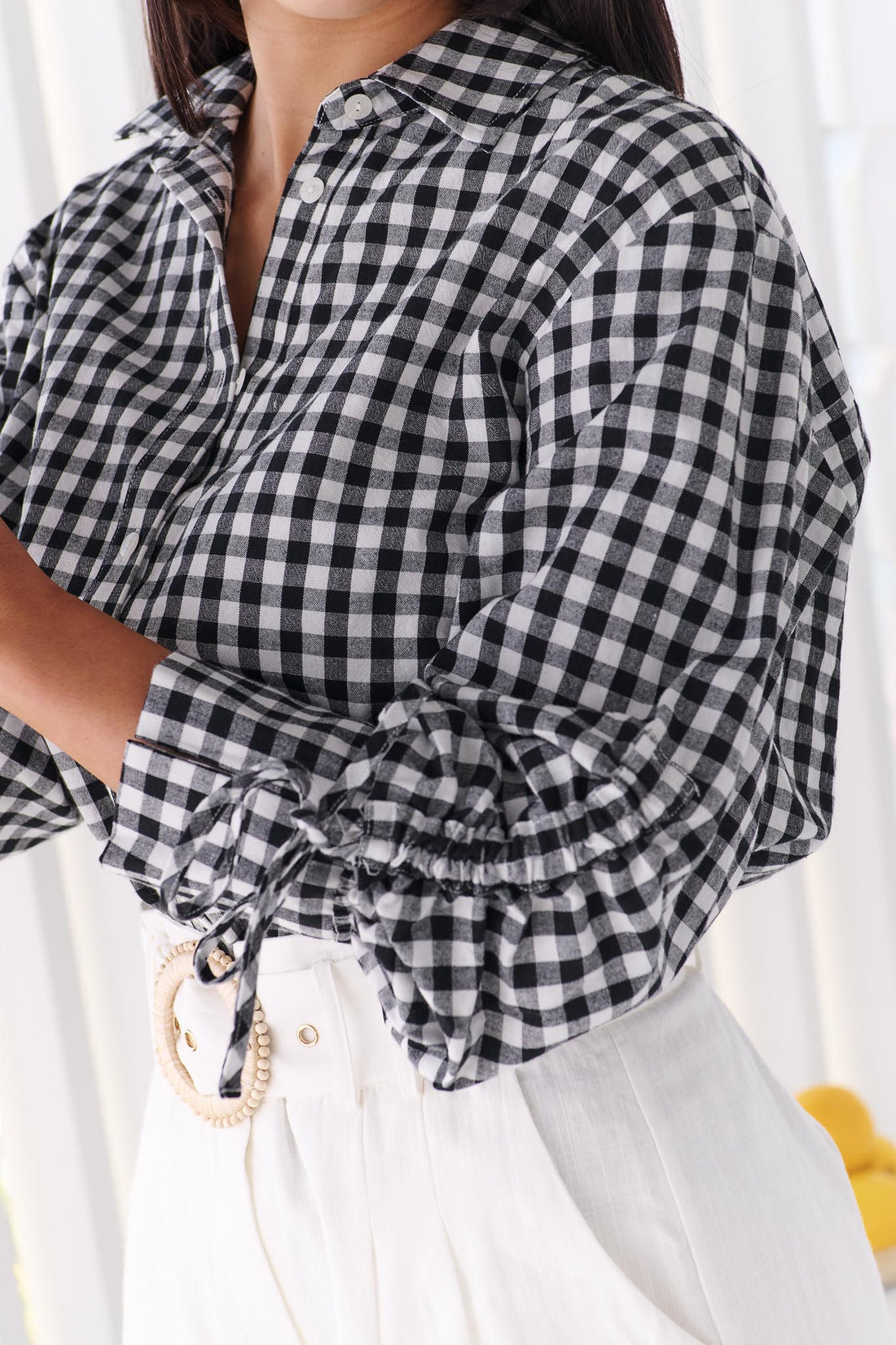 Harper Gingham Shirt - Black