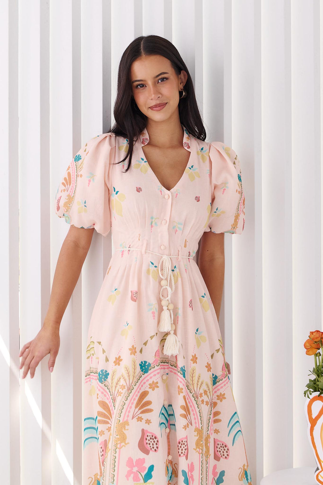 Acacia Palm Midi Dress - Mia Milani