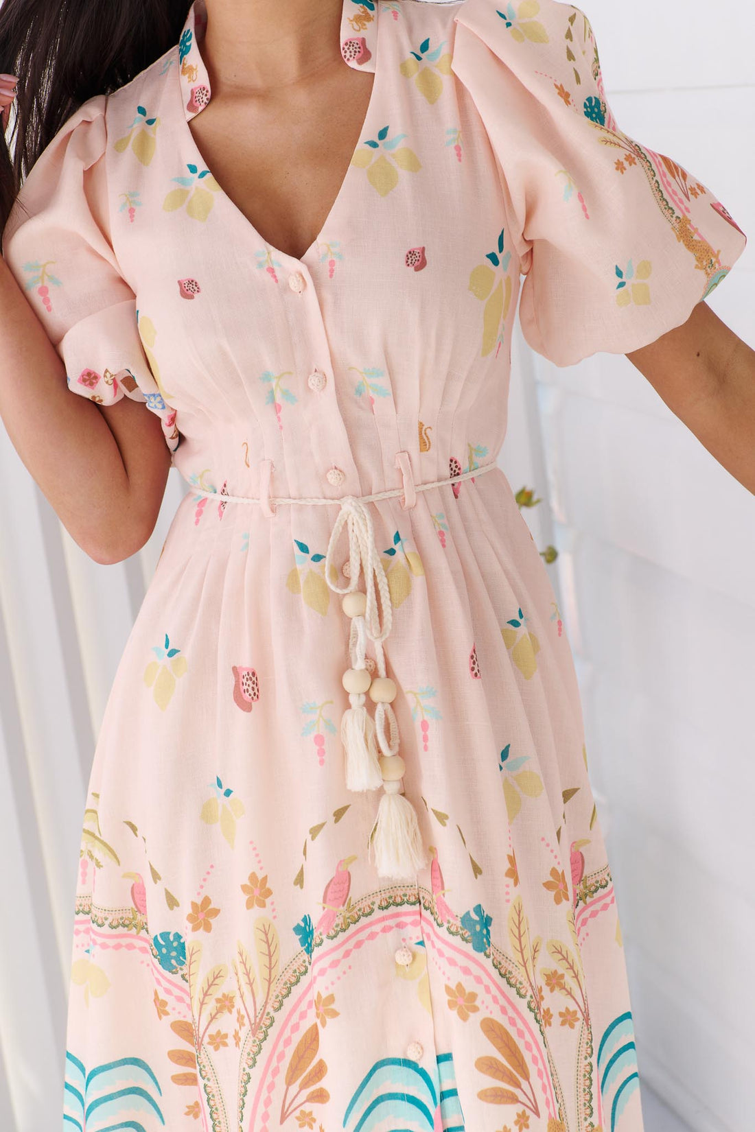 Acacia Palm Midi Dress - Mia Milani