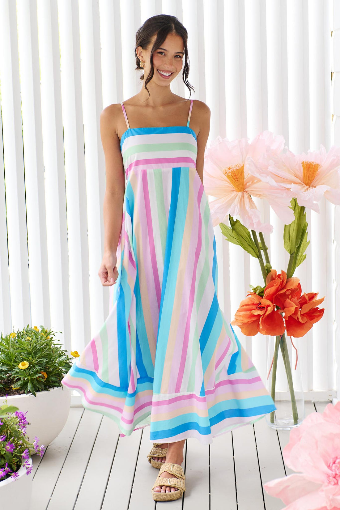 Holly Maxi Dress - Gelato Stripe
