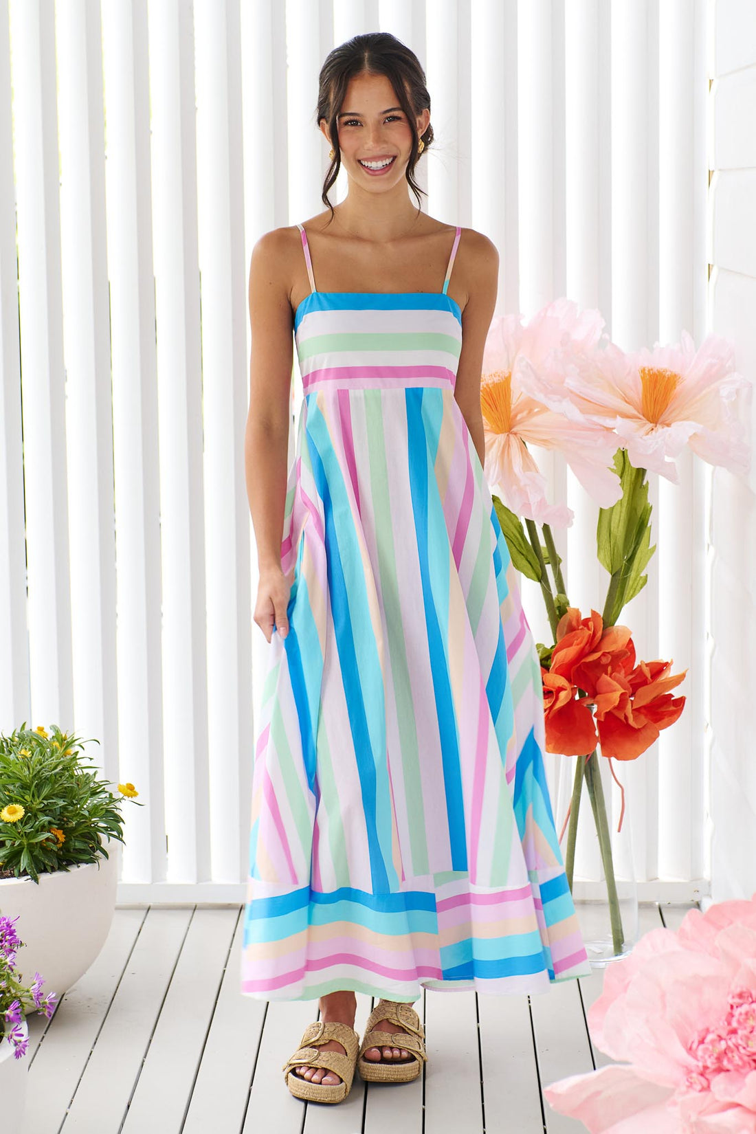 Holly Maxi Dress - Gelato Stripe