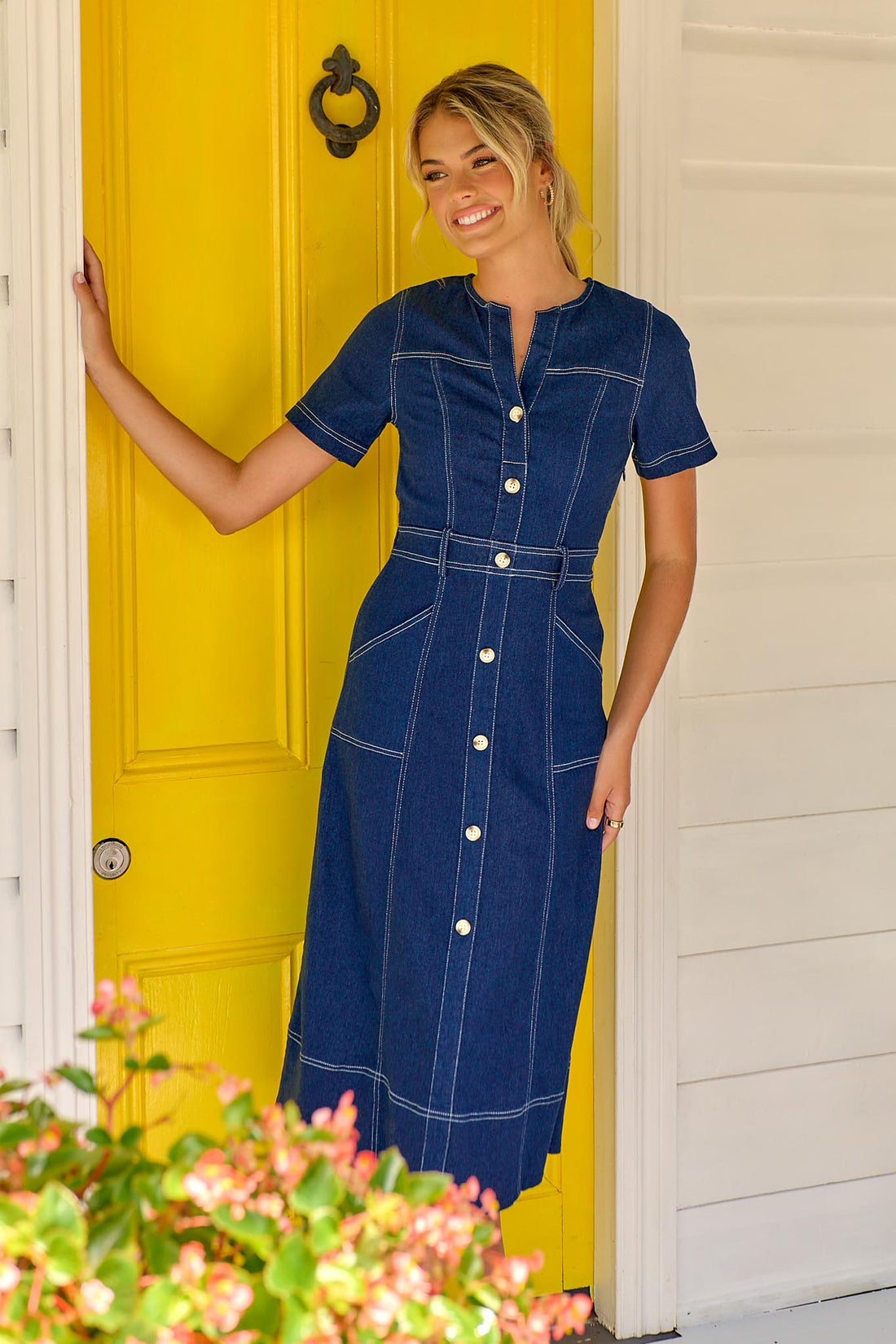 Indigo Denim Dress - FINAL SALE