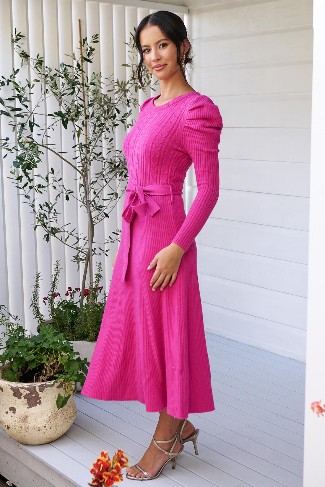 Isabella Knit Dress - Pink