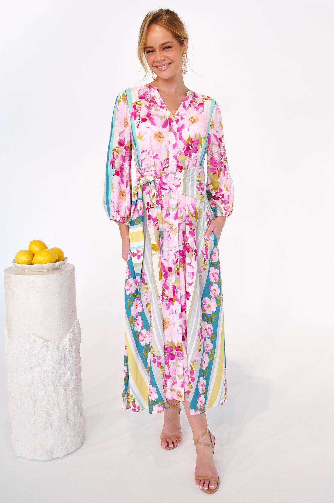 isobel maxi dress Natalie Martin Isobel Silk Maxi Dress in Pink