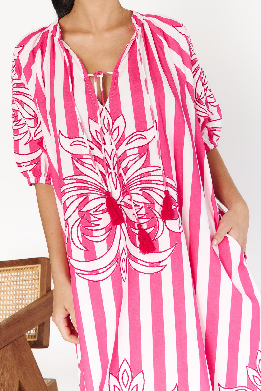 Ivy Dress - Pink Stripe