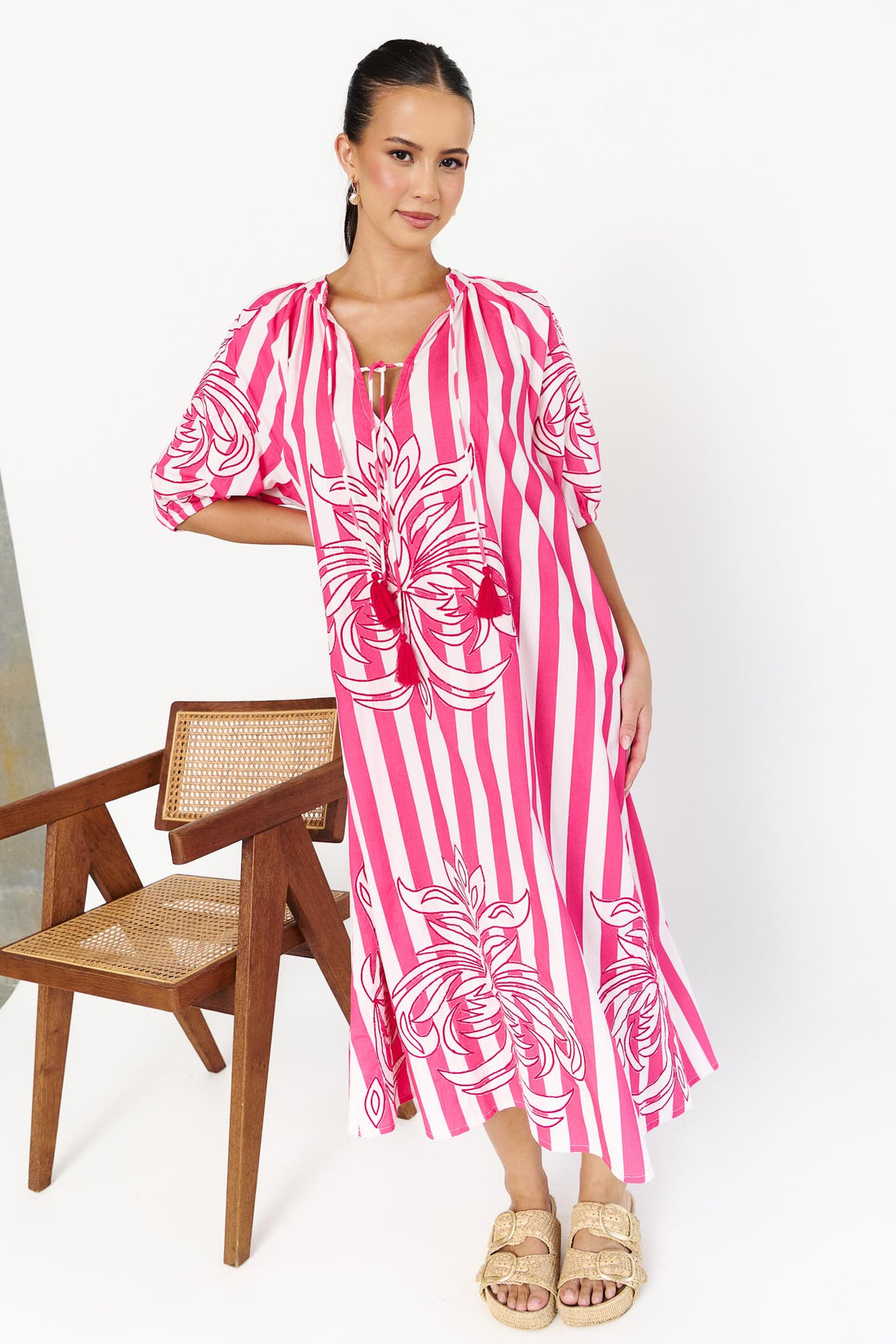 Ivy Dress - Pink Stripe