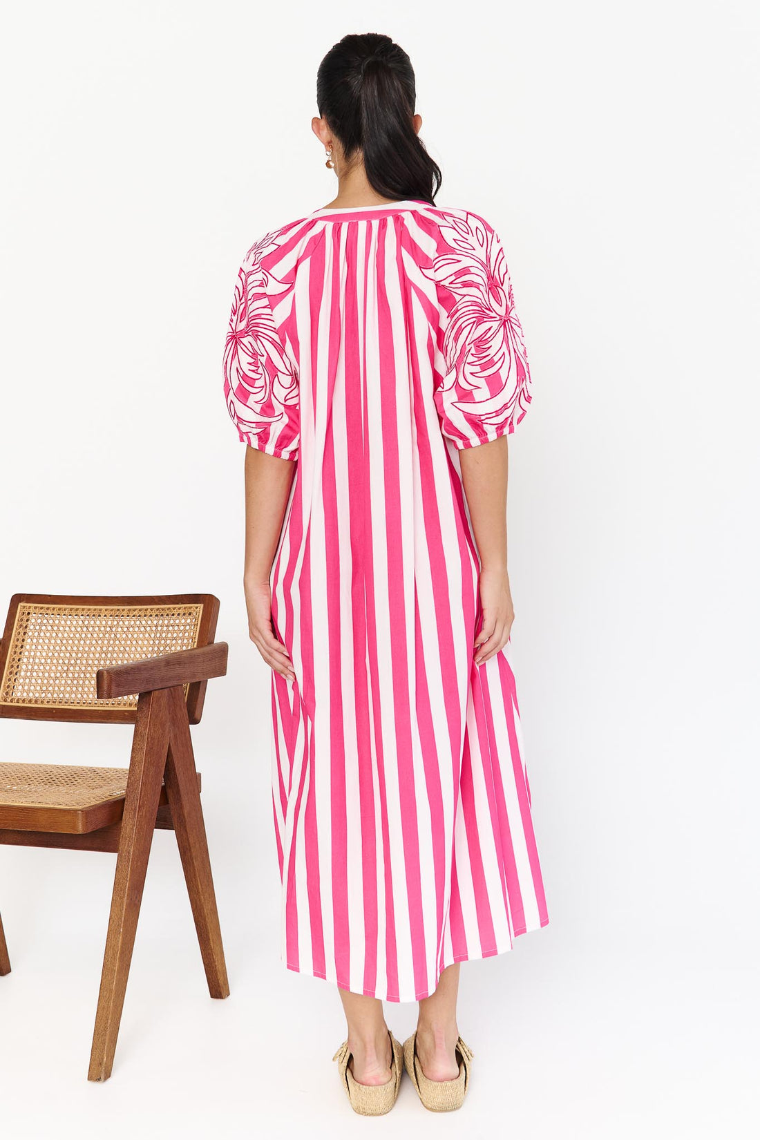 Ivy Dress - Pink Stripe