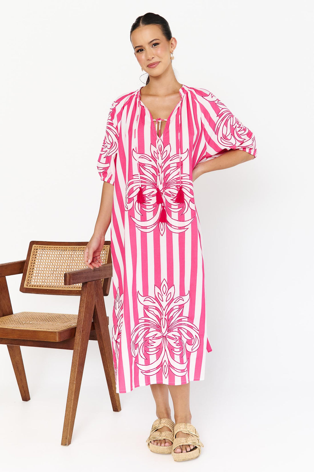 Ivy Dress - Pink Stripe