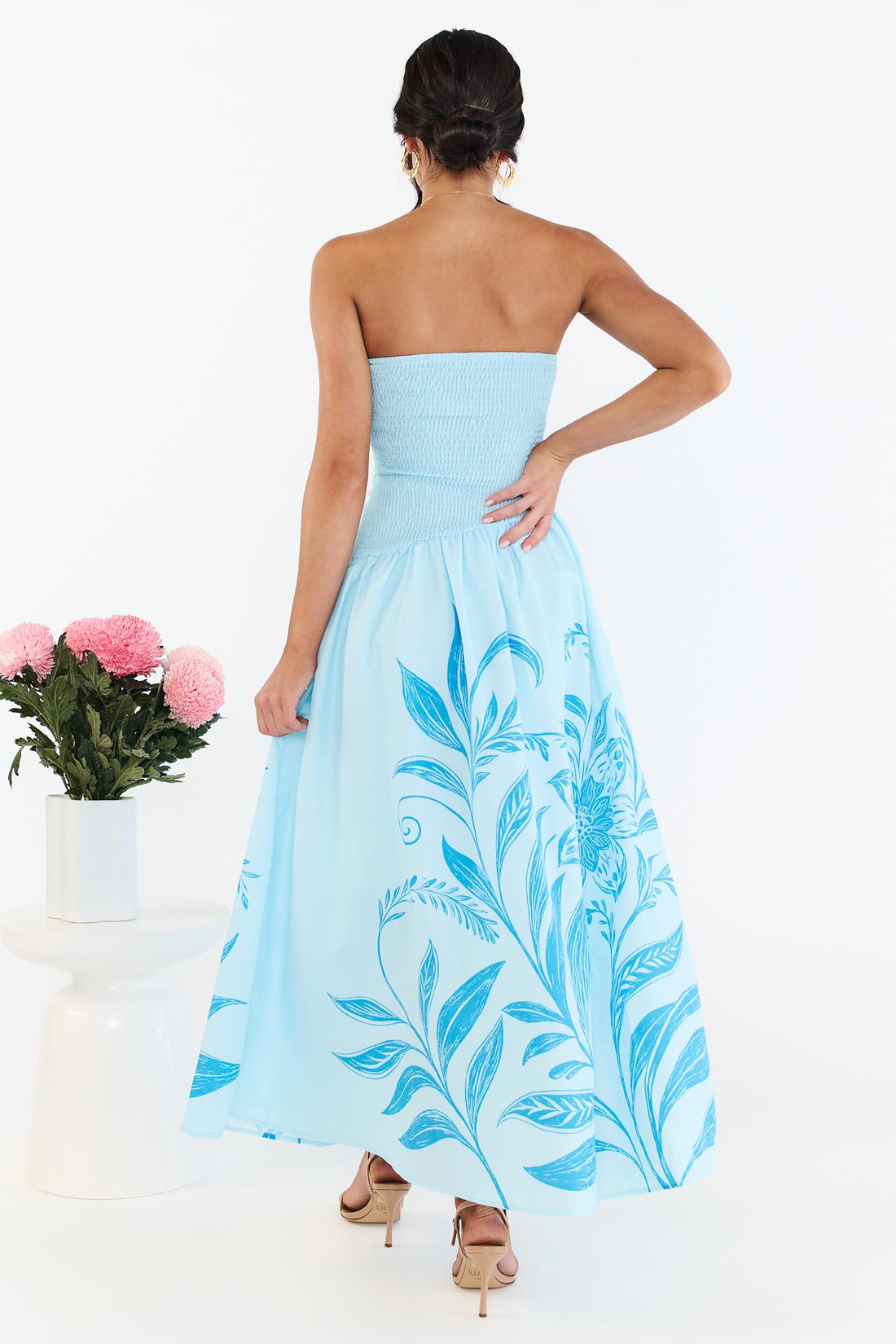 Josie Strapless Dress - Blue