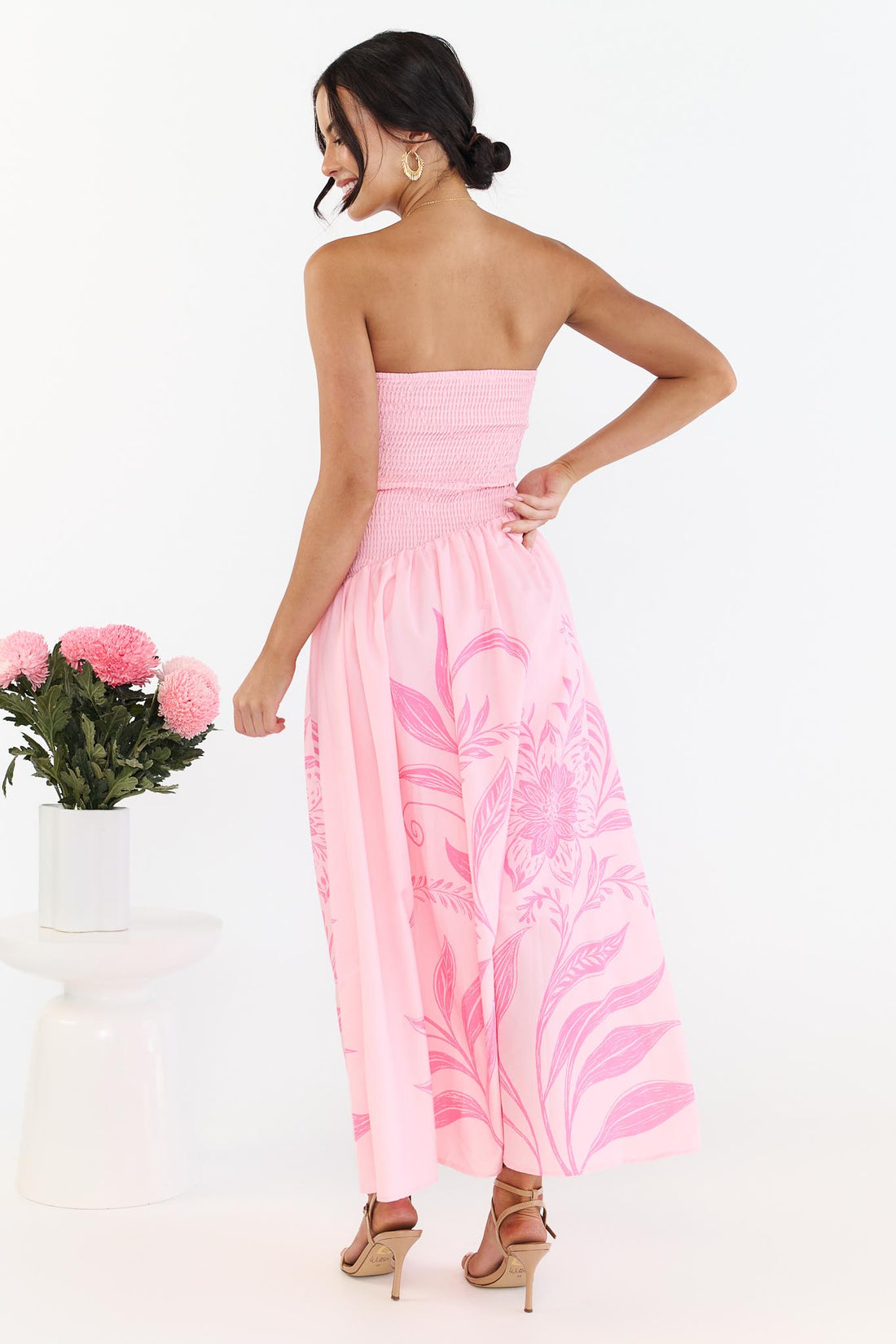 Josie Strapless Dress - Petal Pink