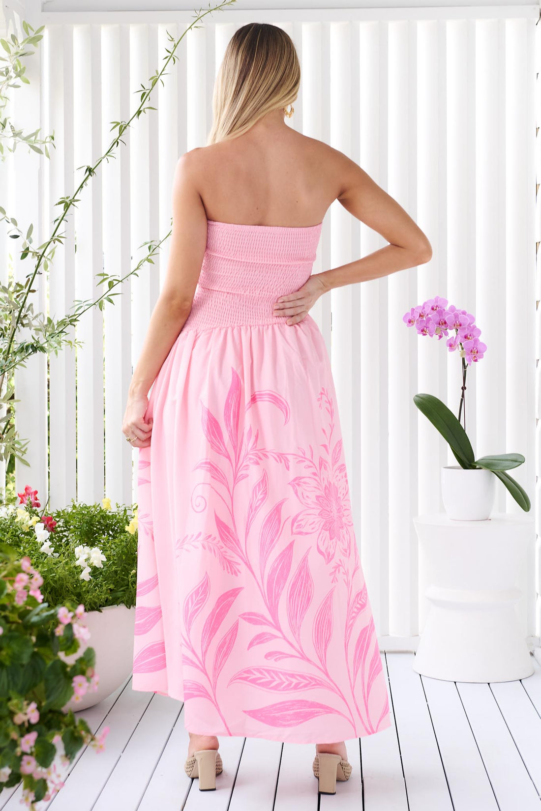 Josie Strapless Dress - Petal Pink