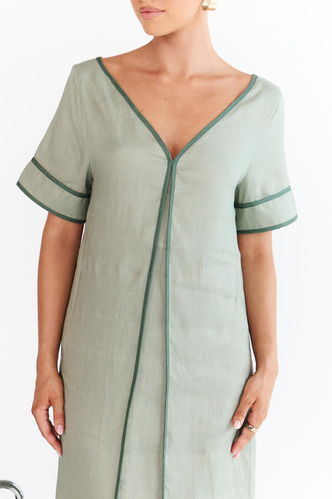 Juniper Contrast Maxi Dress - Sage