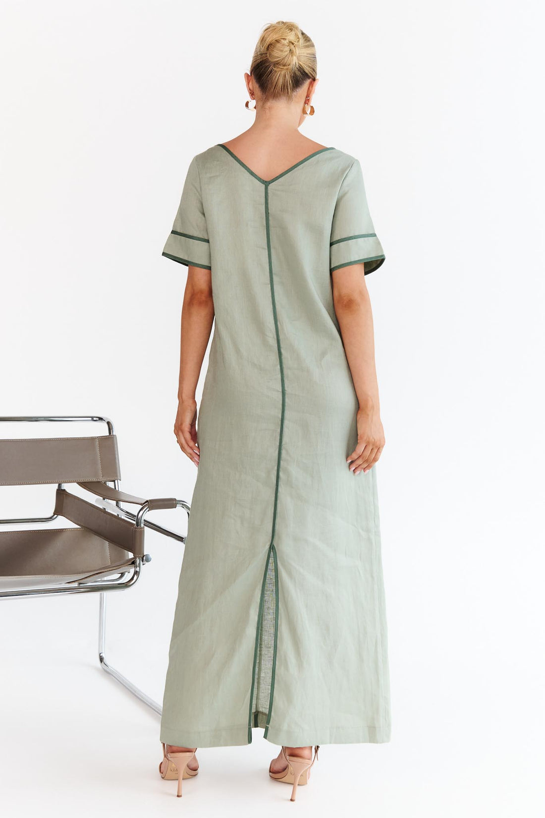 Juniper Contrast Maxi Dress - Sage