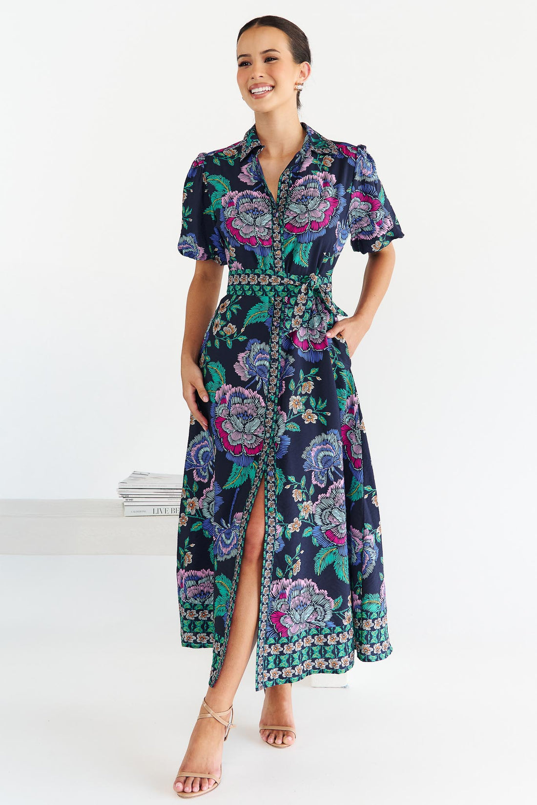 Juniper Shirt Dress - Navy