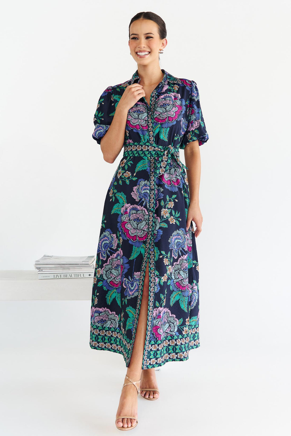 Juniper Shirt Dress - Navy