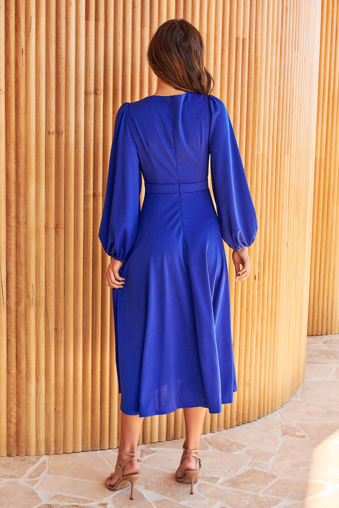 Kate Bow Shoulder Dress - Cobalt Blue - FINAL SALE