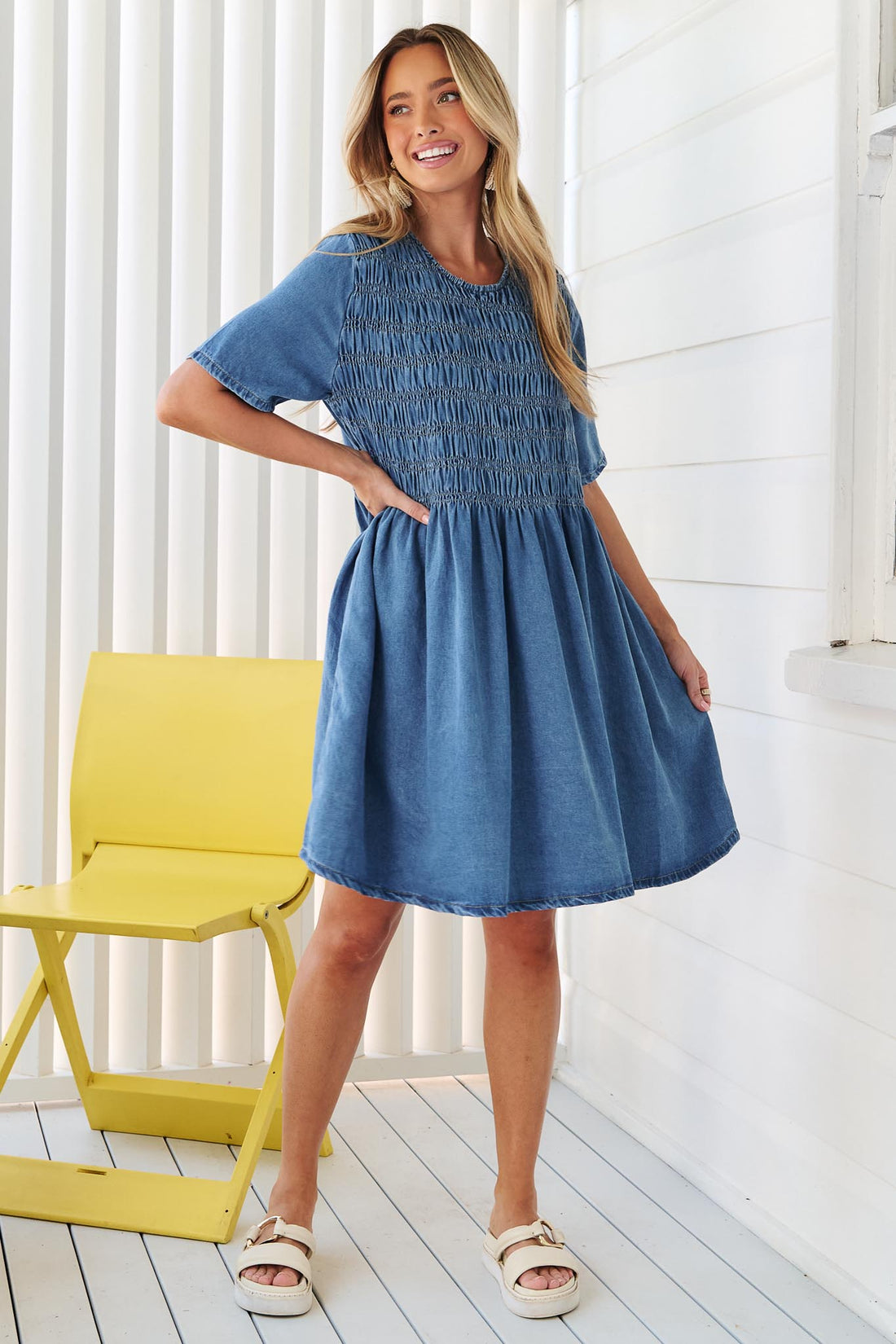 Katie Denim Dress - SALE