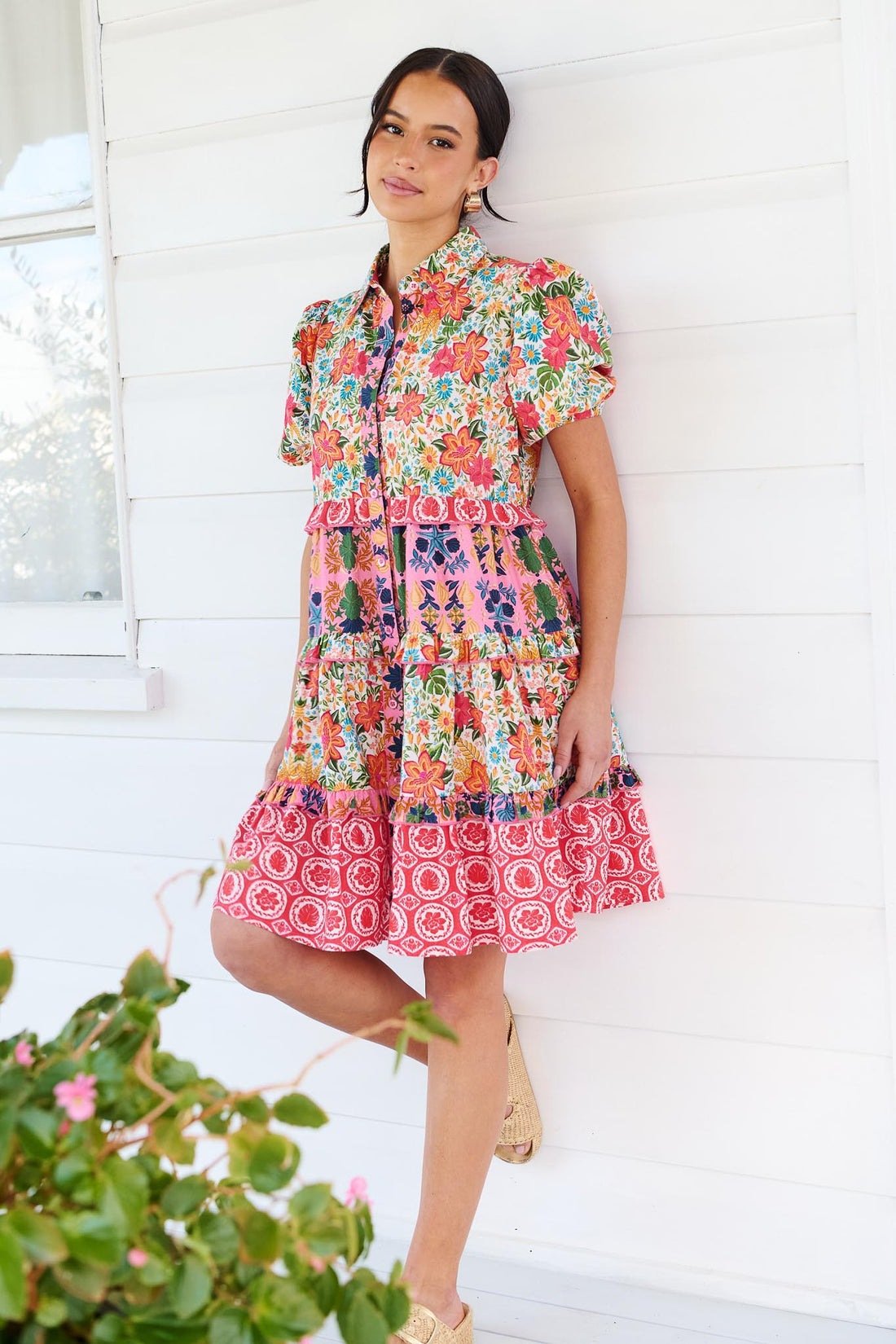 Kennedy Cotton Dress - Pink Floral