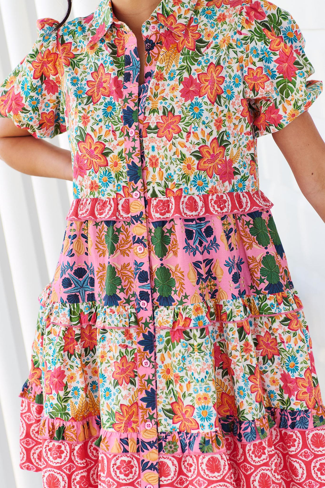 Kennedy Cotton Dress - Pink Floral