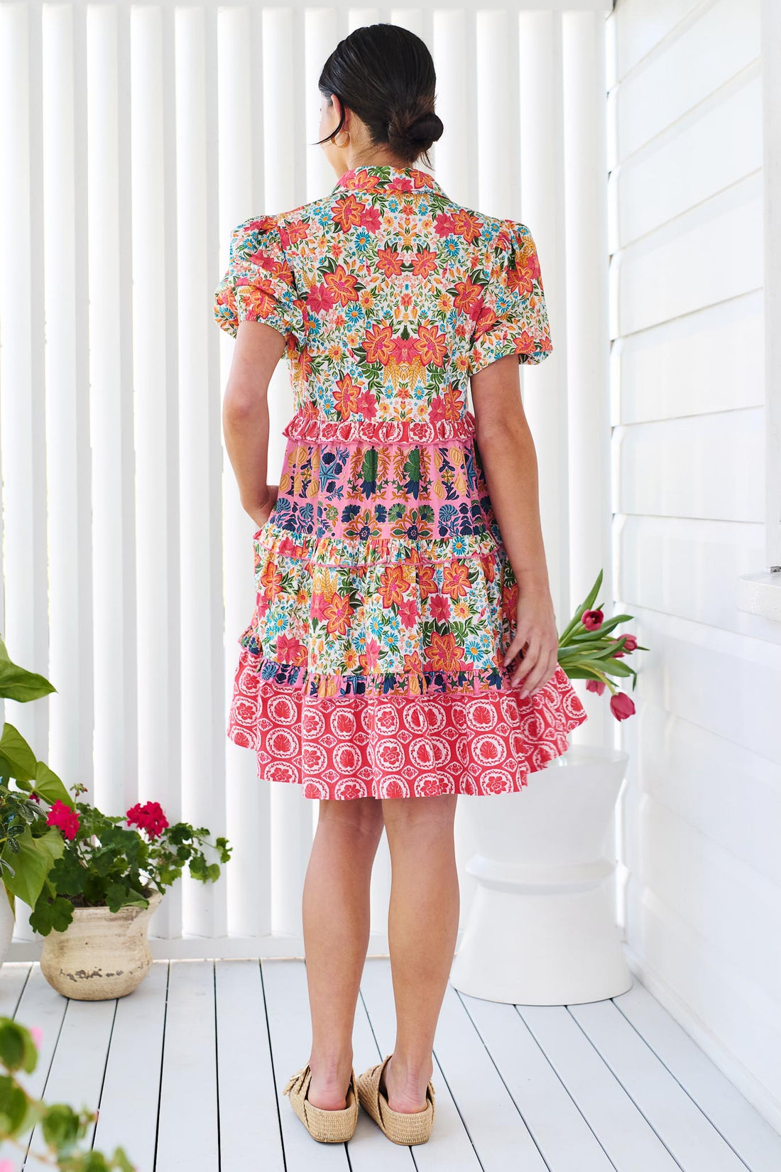 Kennedy Cotton Dress - Pink Floral