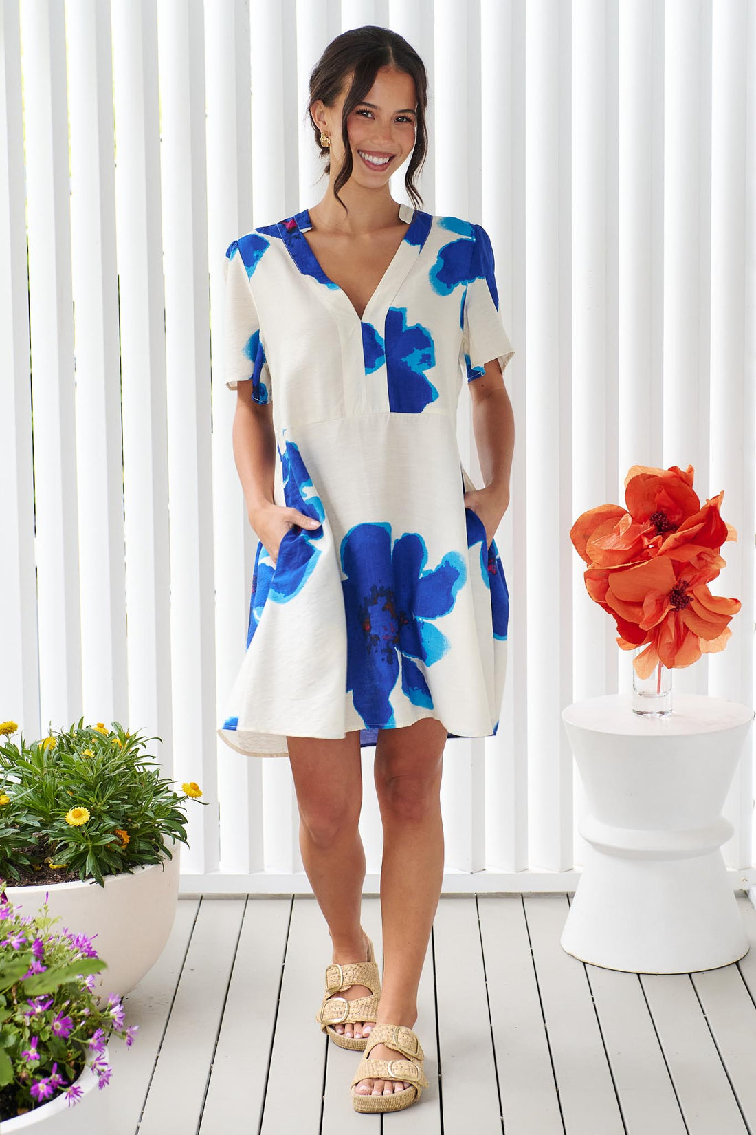 Lainey Dress - Blue