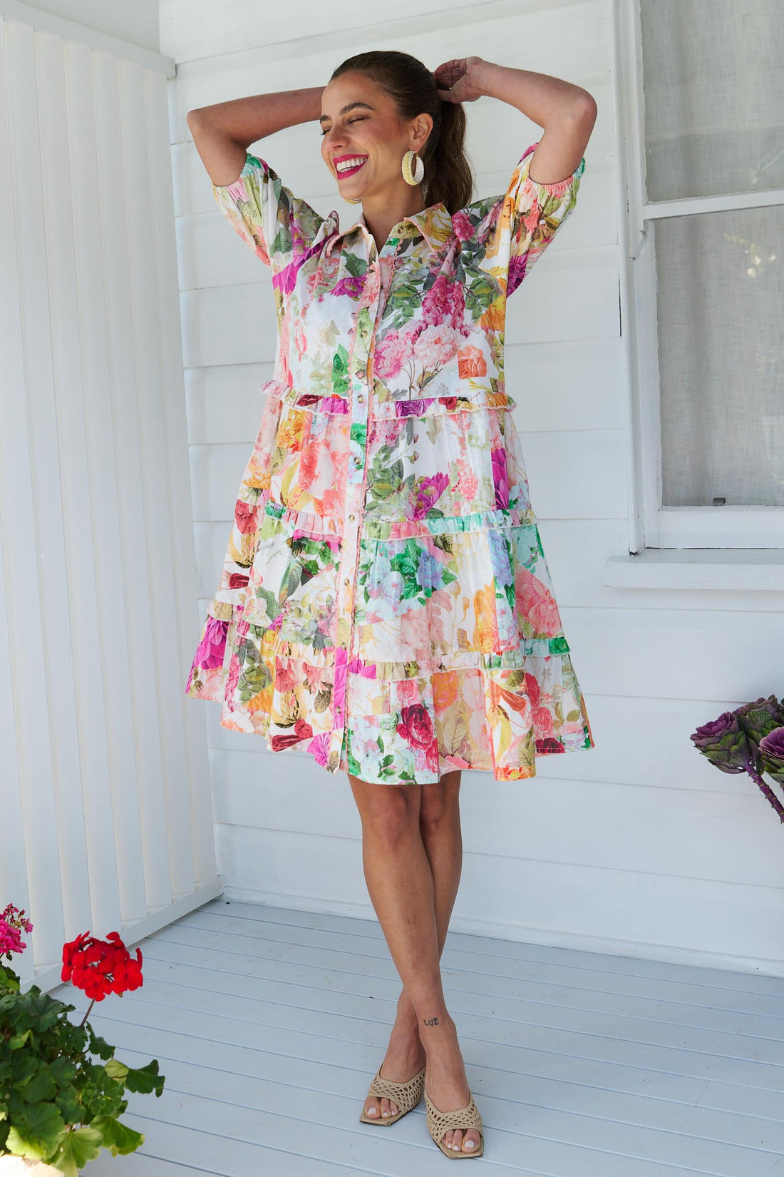 Lainey Dress - Spring Garden