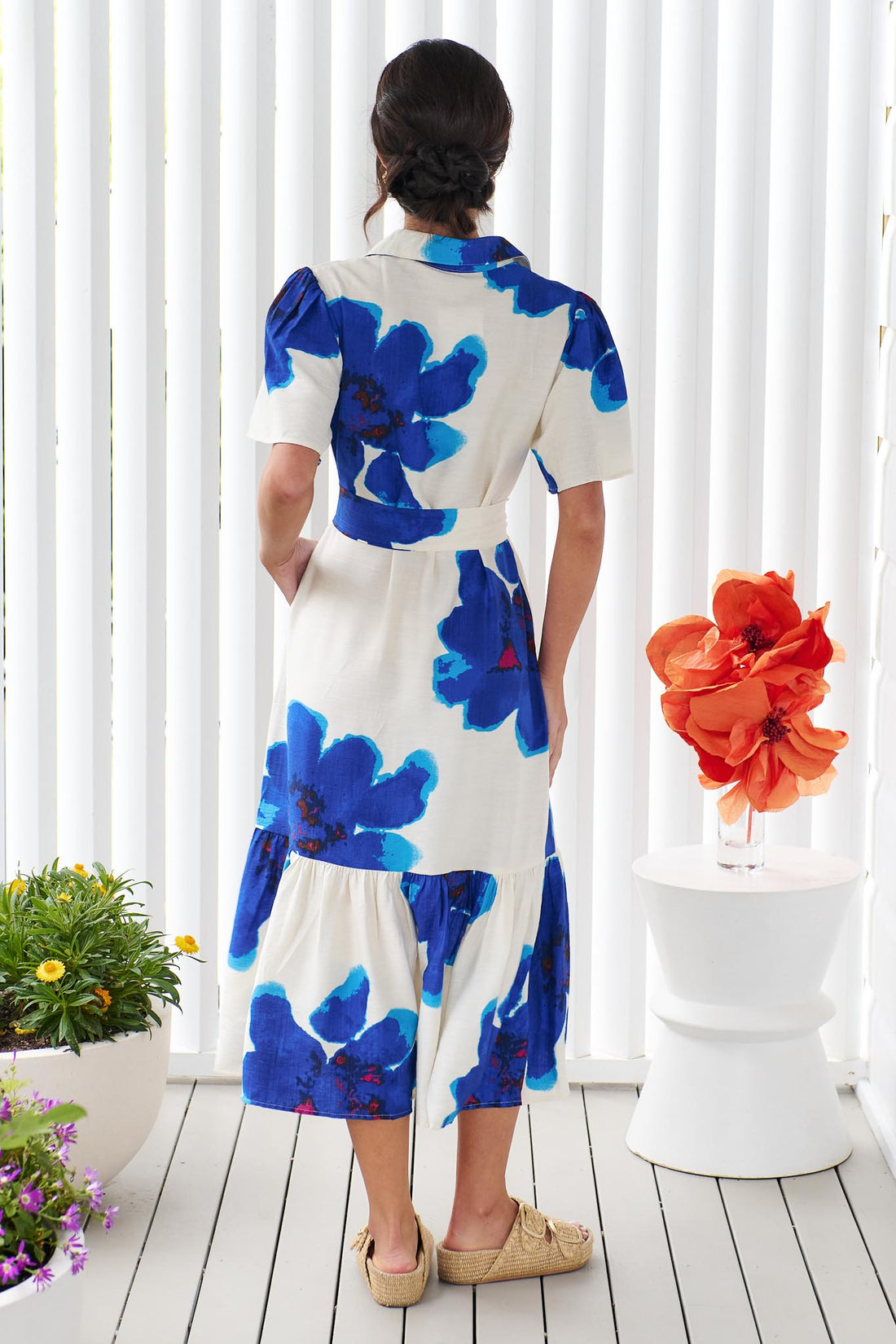 Lainey Midi Dress - Blue