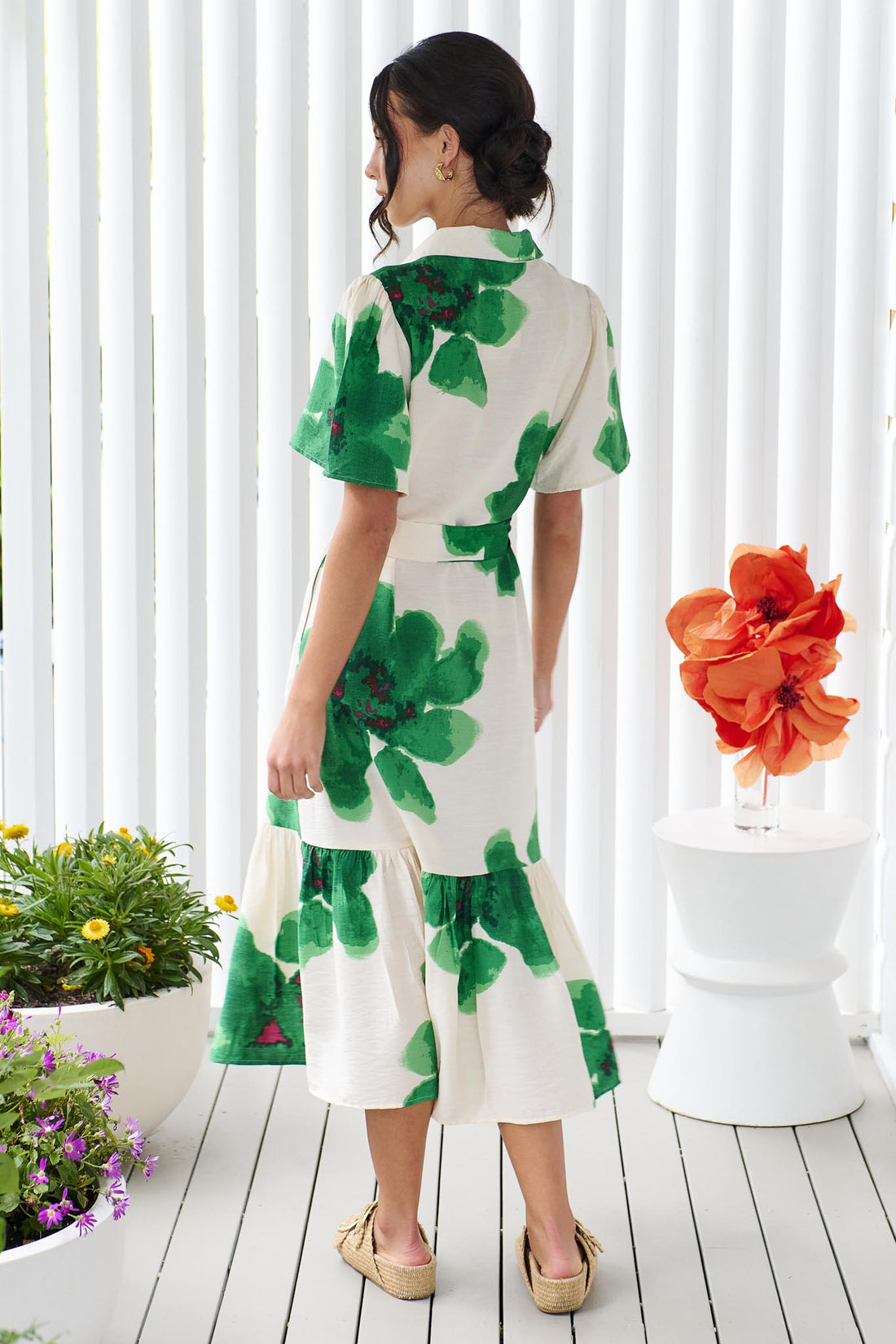 Lainey Midi Dress - Green