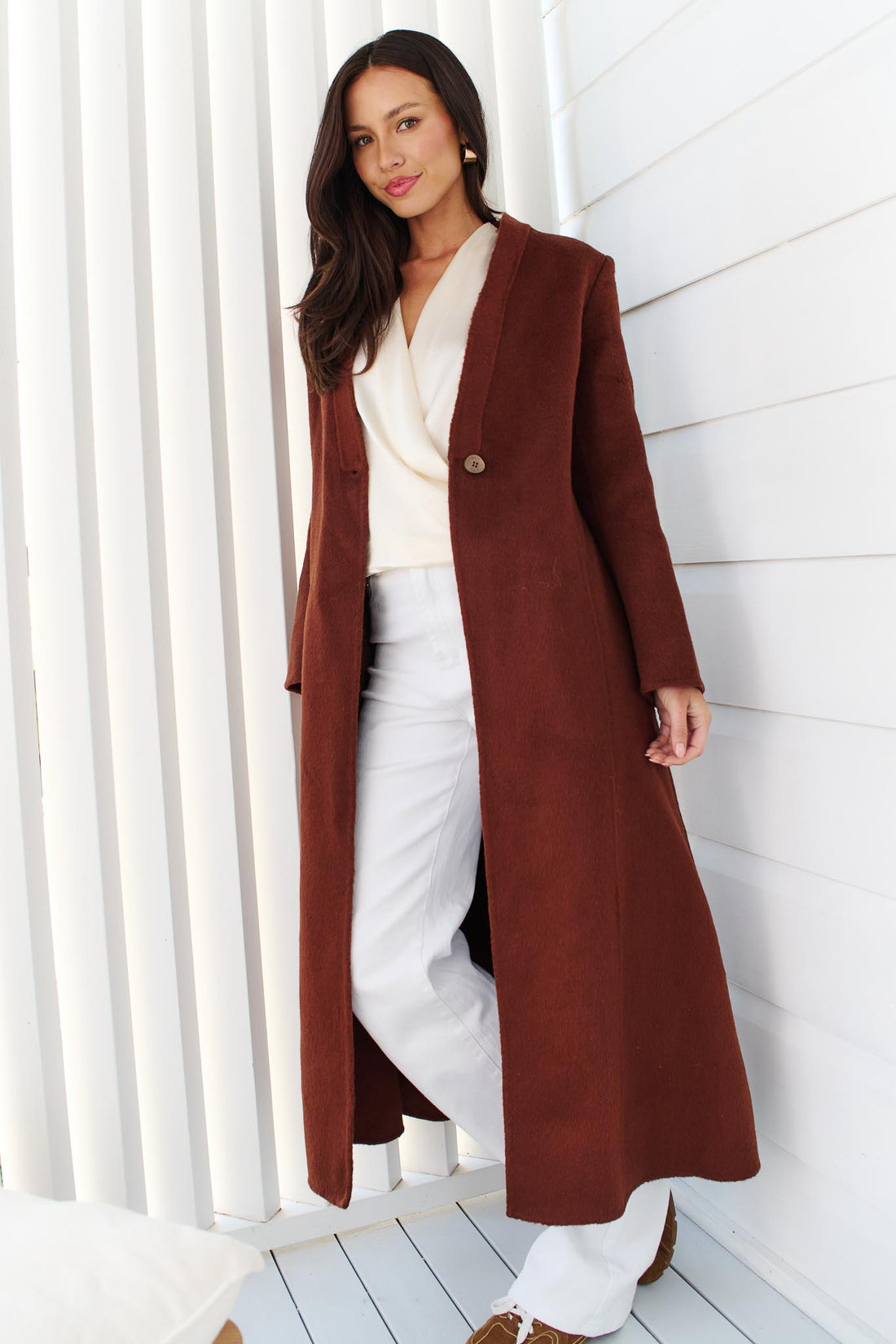 LAUREN WOOL COAT - AUTUMN LEAF