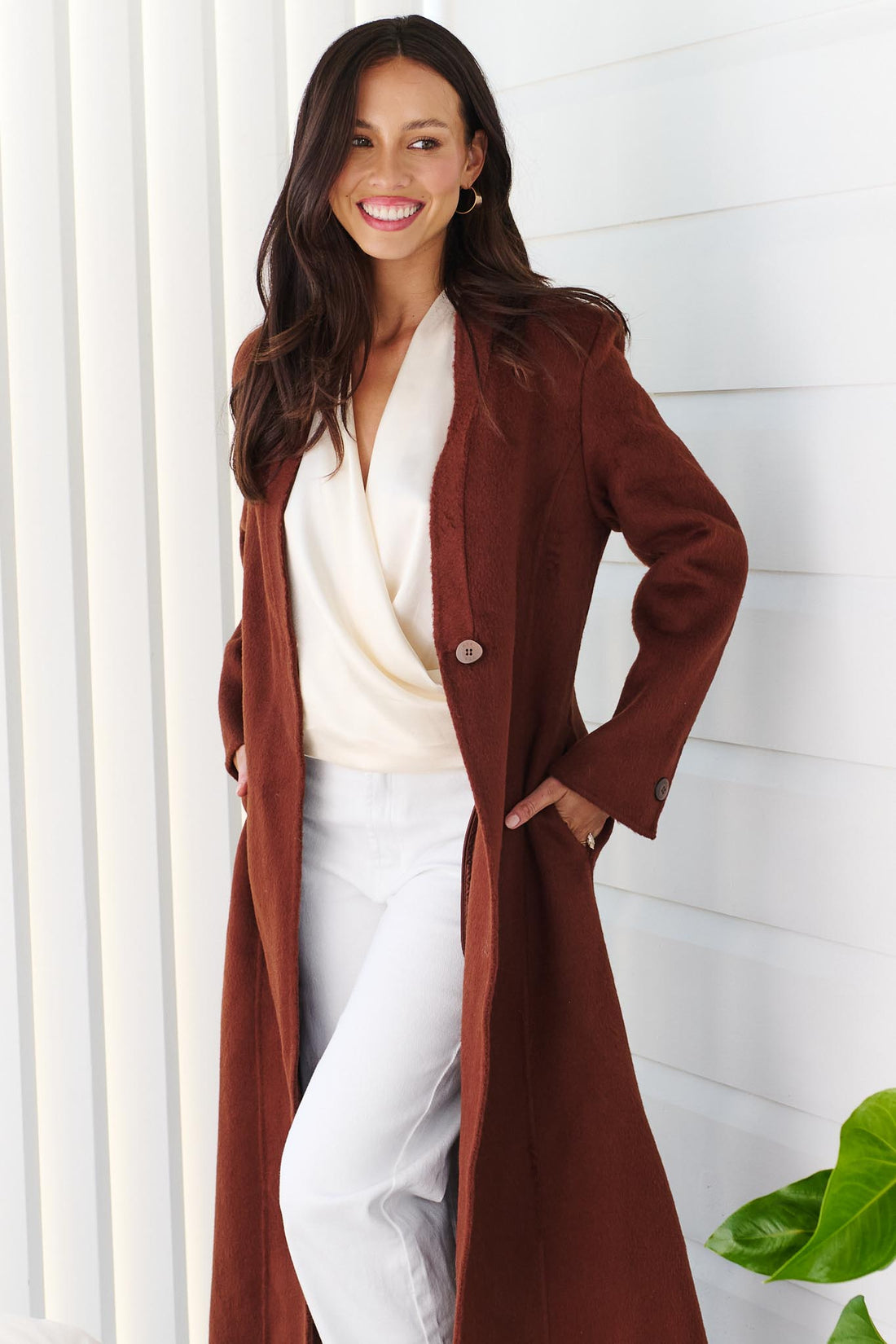 LAUREN WOOL COAT - AUTUMN LEAF