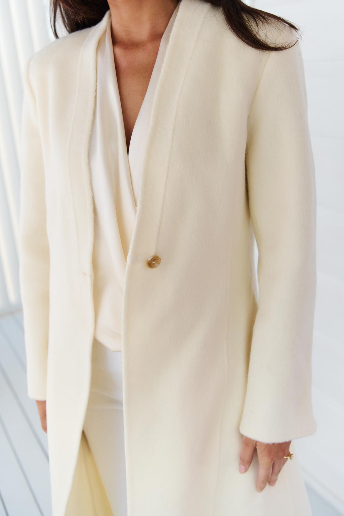 LAUREN WOOL COAT - IVORY