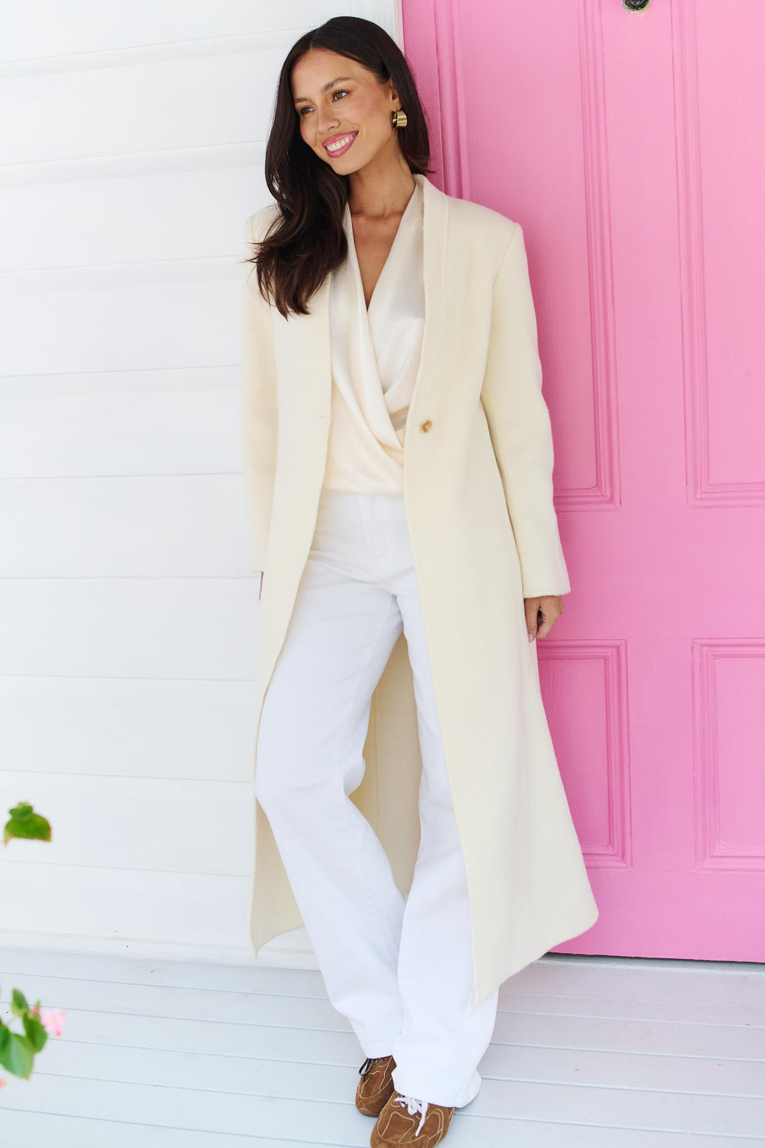 LAUREN WOOL COAT - IVORY