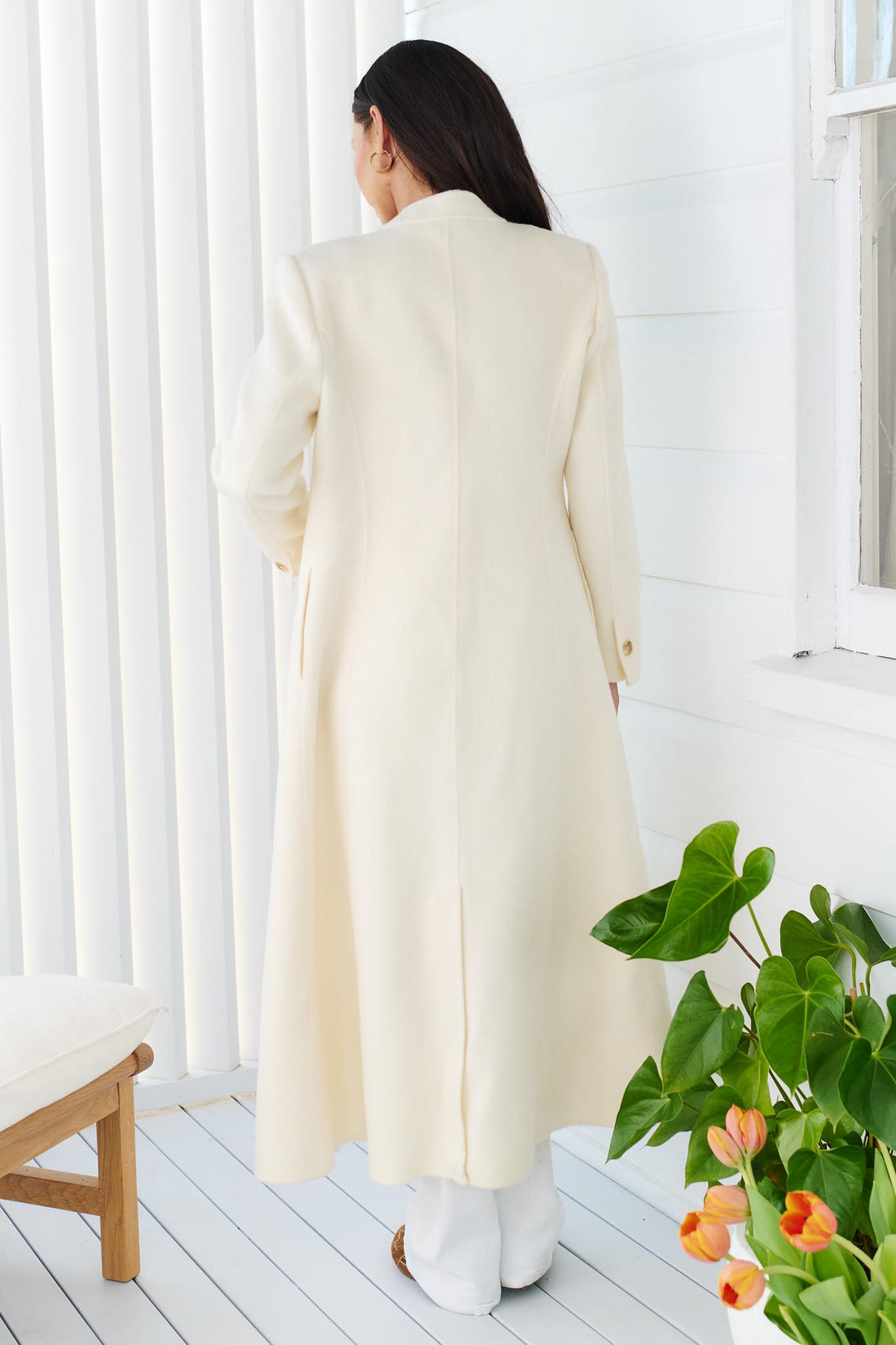 LAUREN WOOL COAT - IVORY