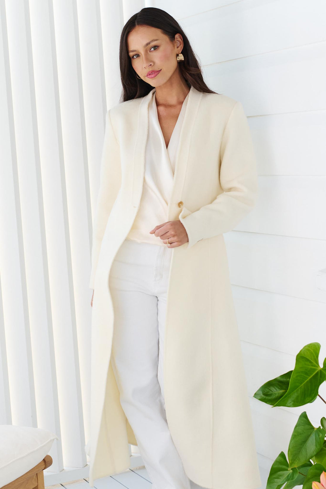 LAUREN WOOL COAT - IVORY