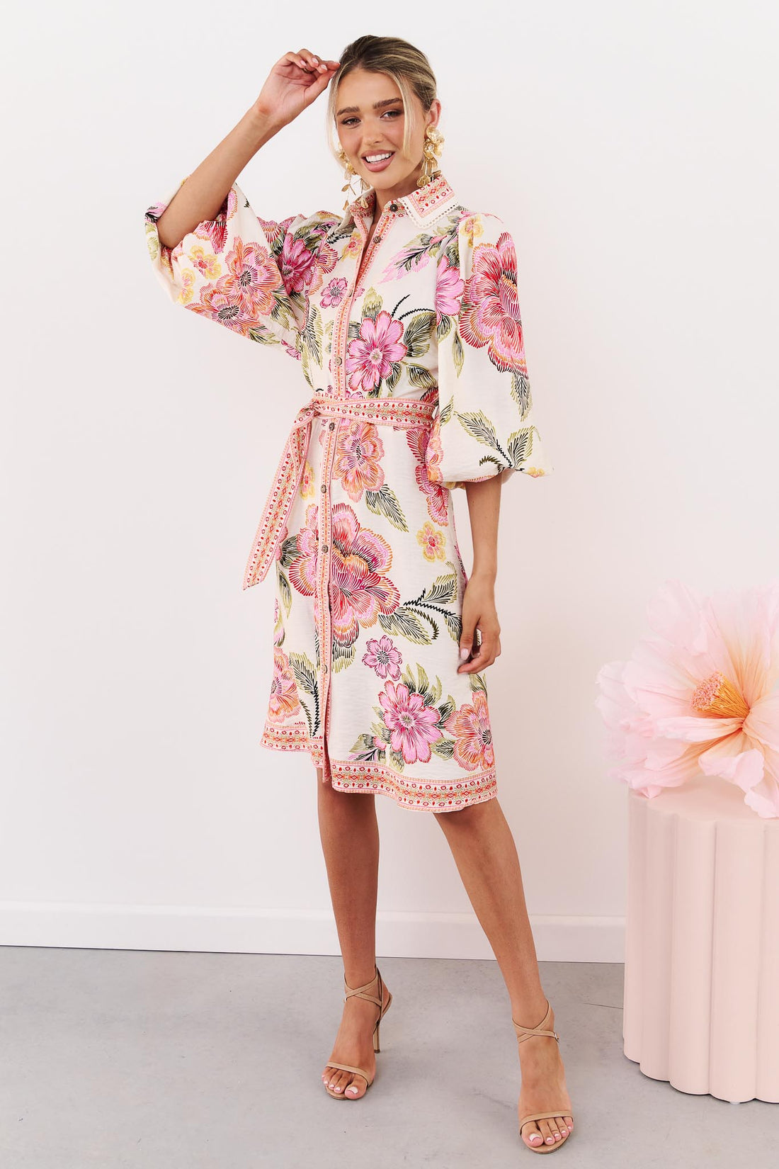 Lea Dress - Pink Floral