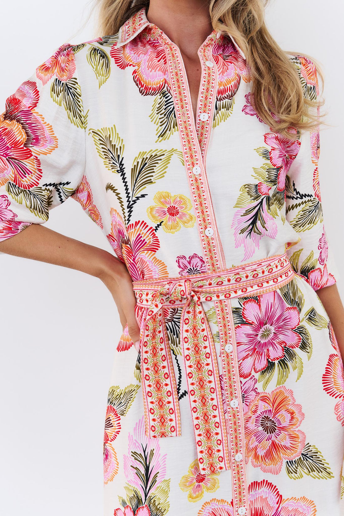 Lea Maxi Dress - Pink Floral